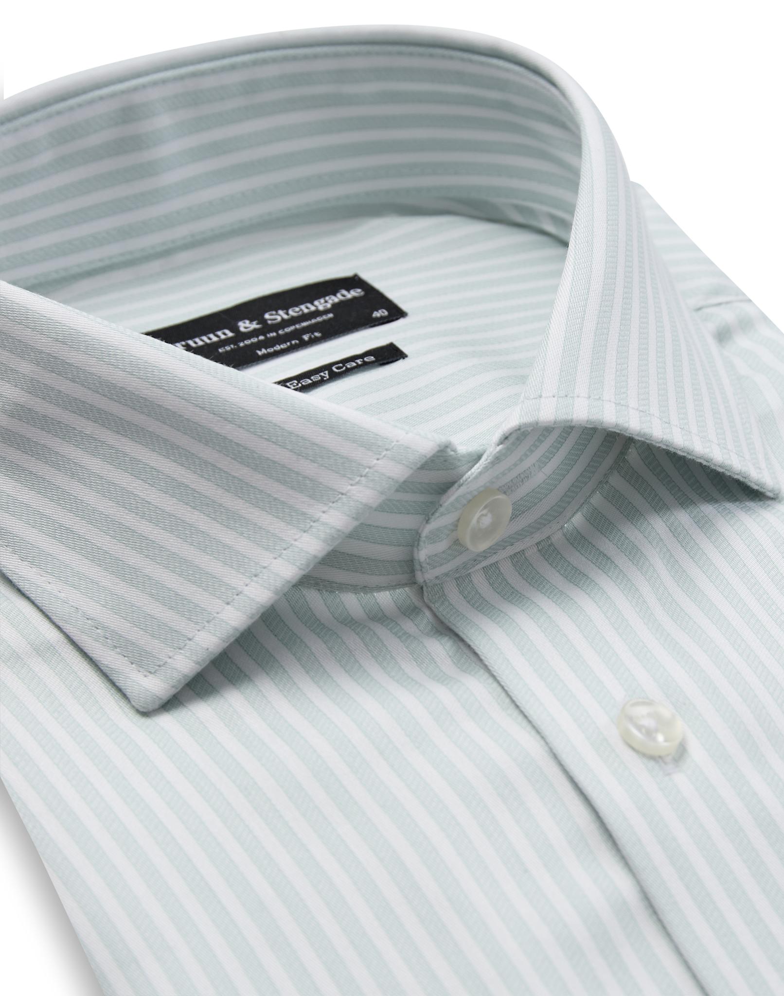 BS Fredric Modern Fit Shirt - Light Green/White