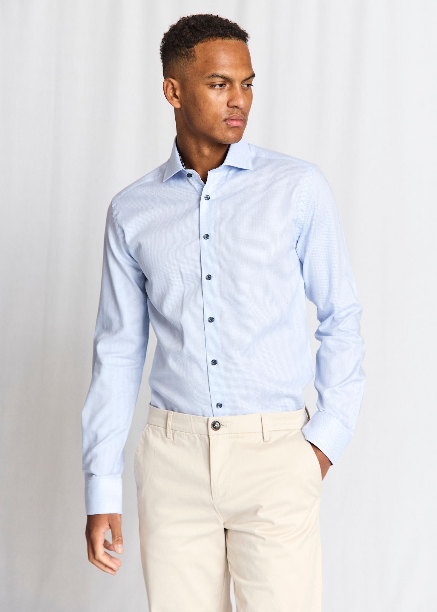 BS Langergren Modern Fit Shirt - Light Blue