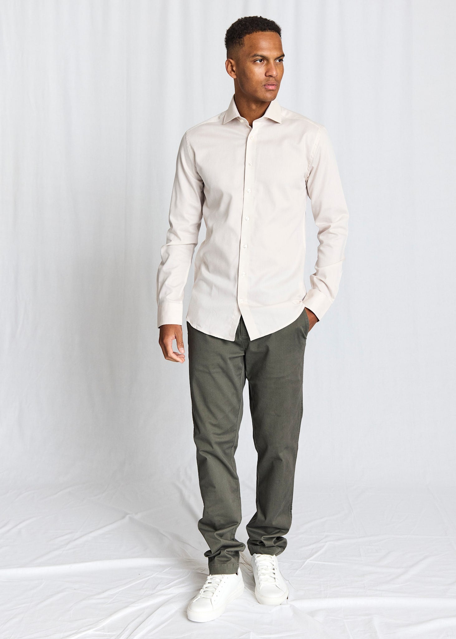 BS Lesjak Modern Fit Shirt - Beige