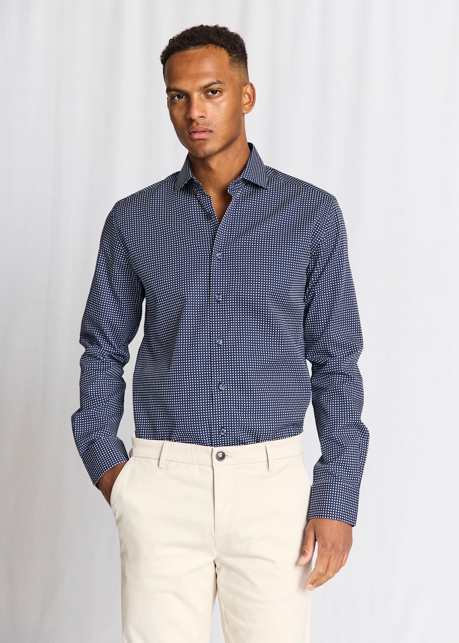 BS Pavlovic Modern Fit Shirt - Navy