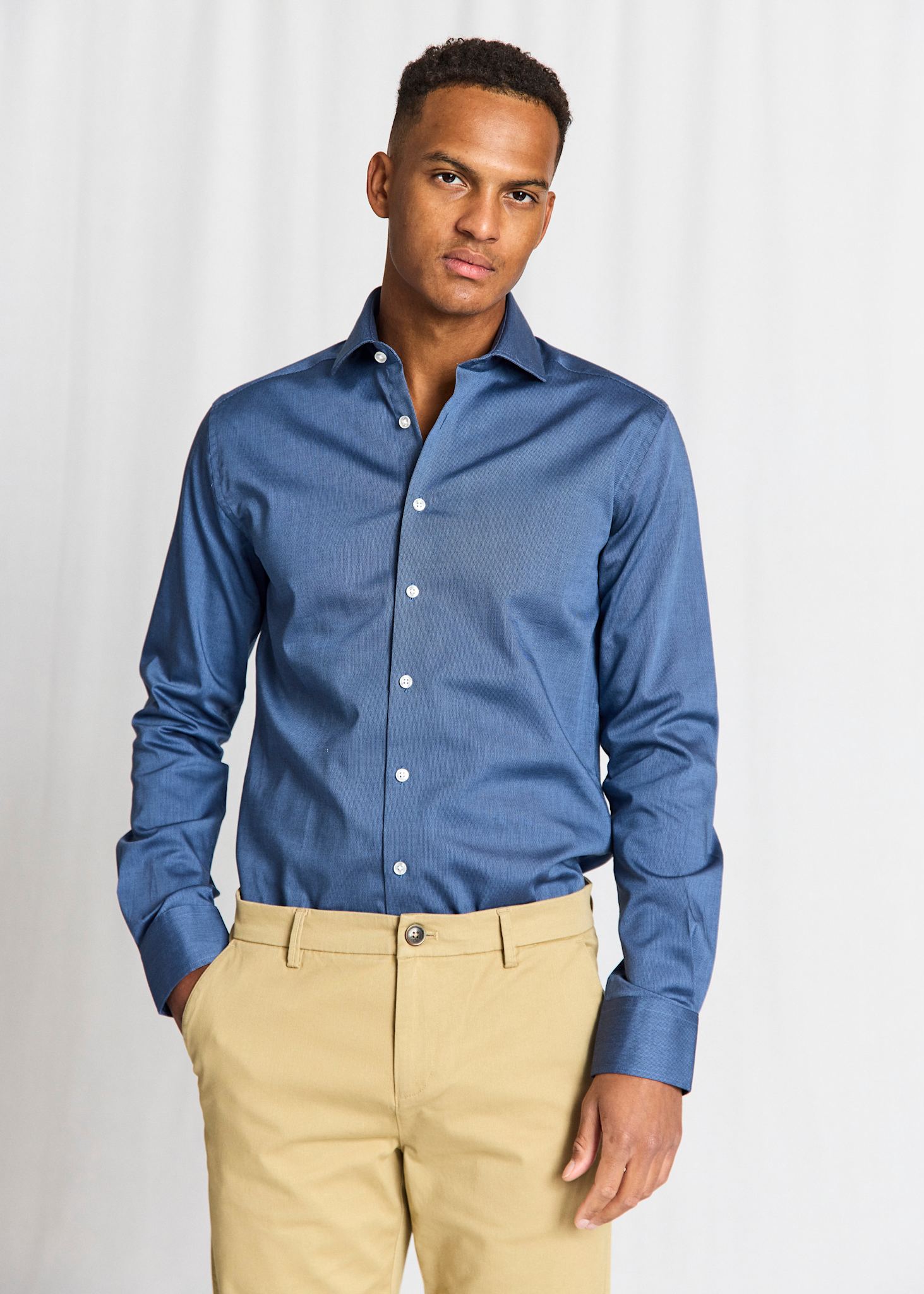 BS Viran Modern Fit Shirt - Dark Blue