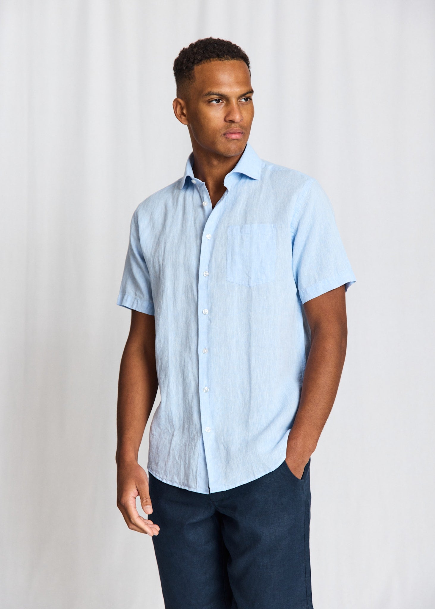 BS Bardet Casual Modern Fit Shirt - Light Blue