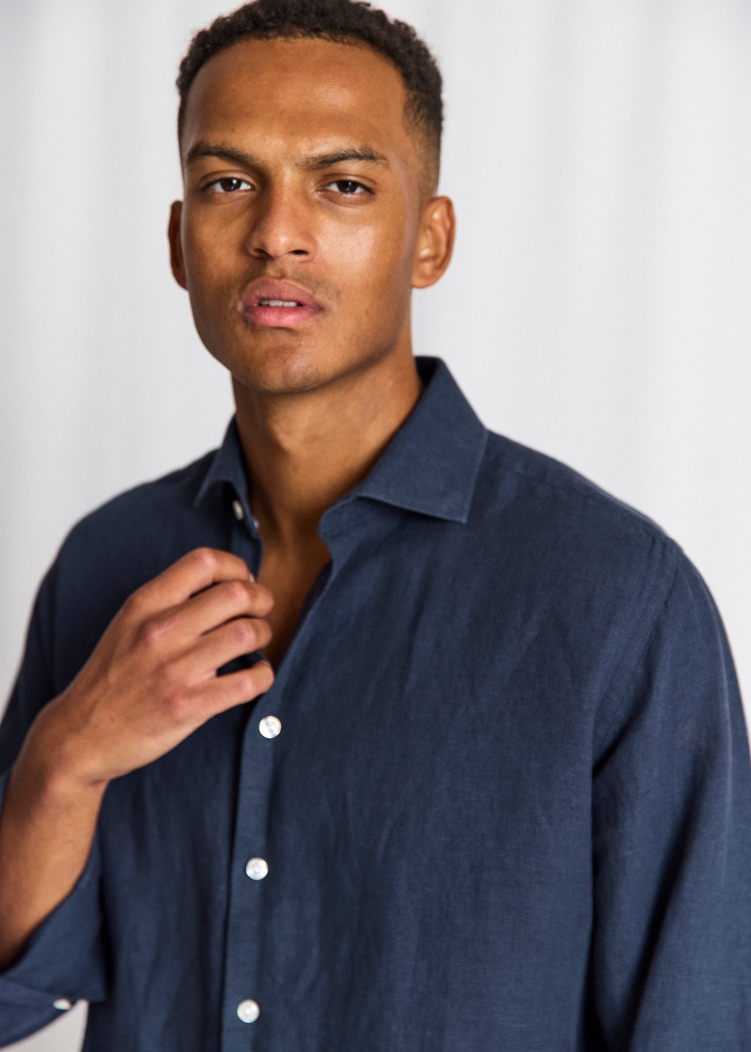BS Tahaka Casual Modern Fit Shirt - Navy