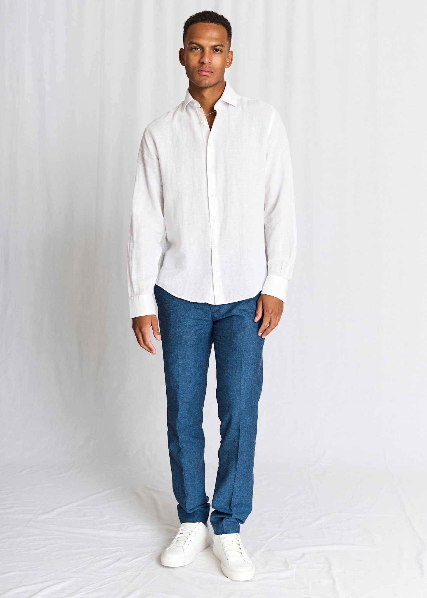 BS Tahaka Casual Modern Fit Shirt - White