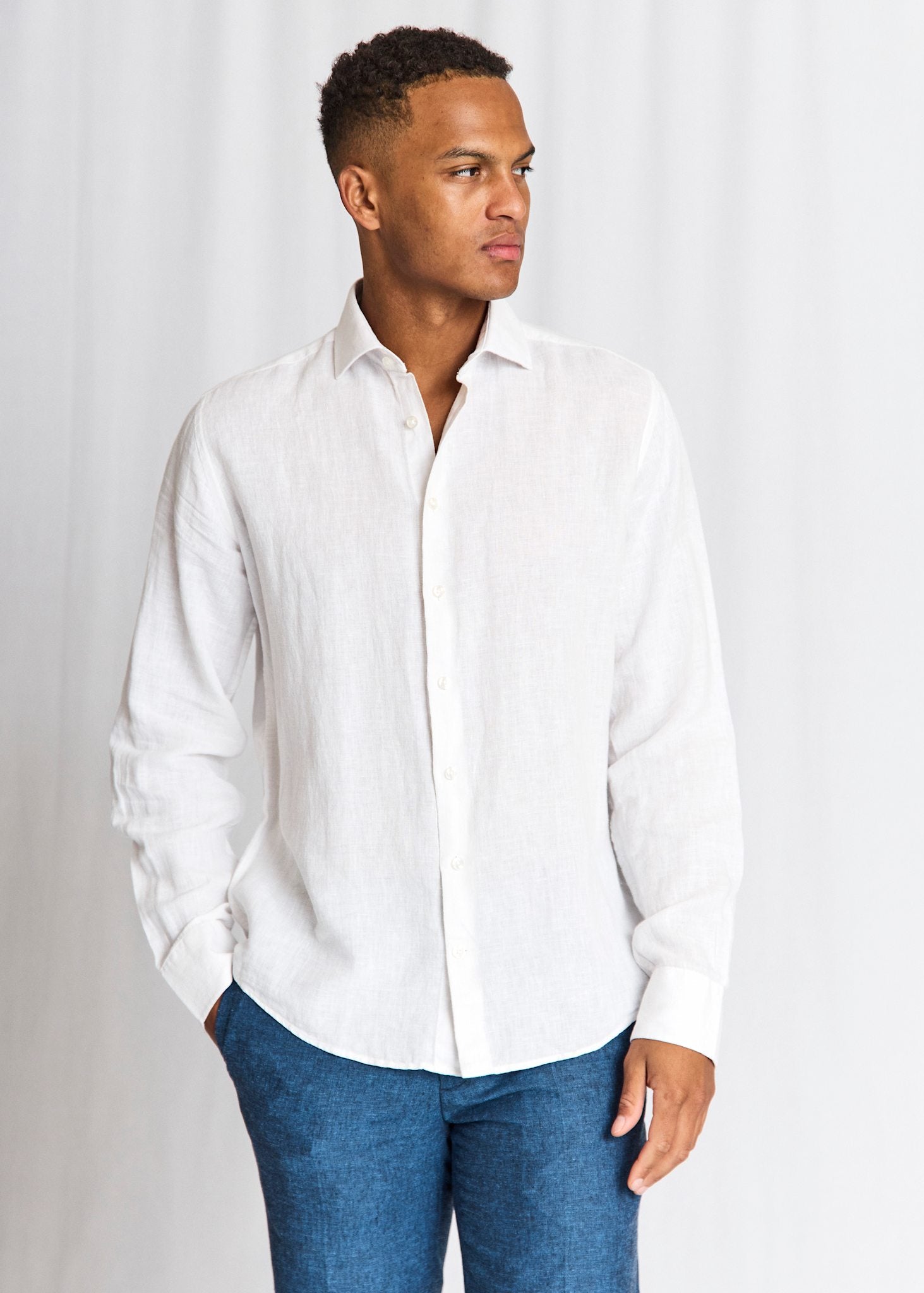 BS Tahaka Casual Modern Fit Shirt - White