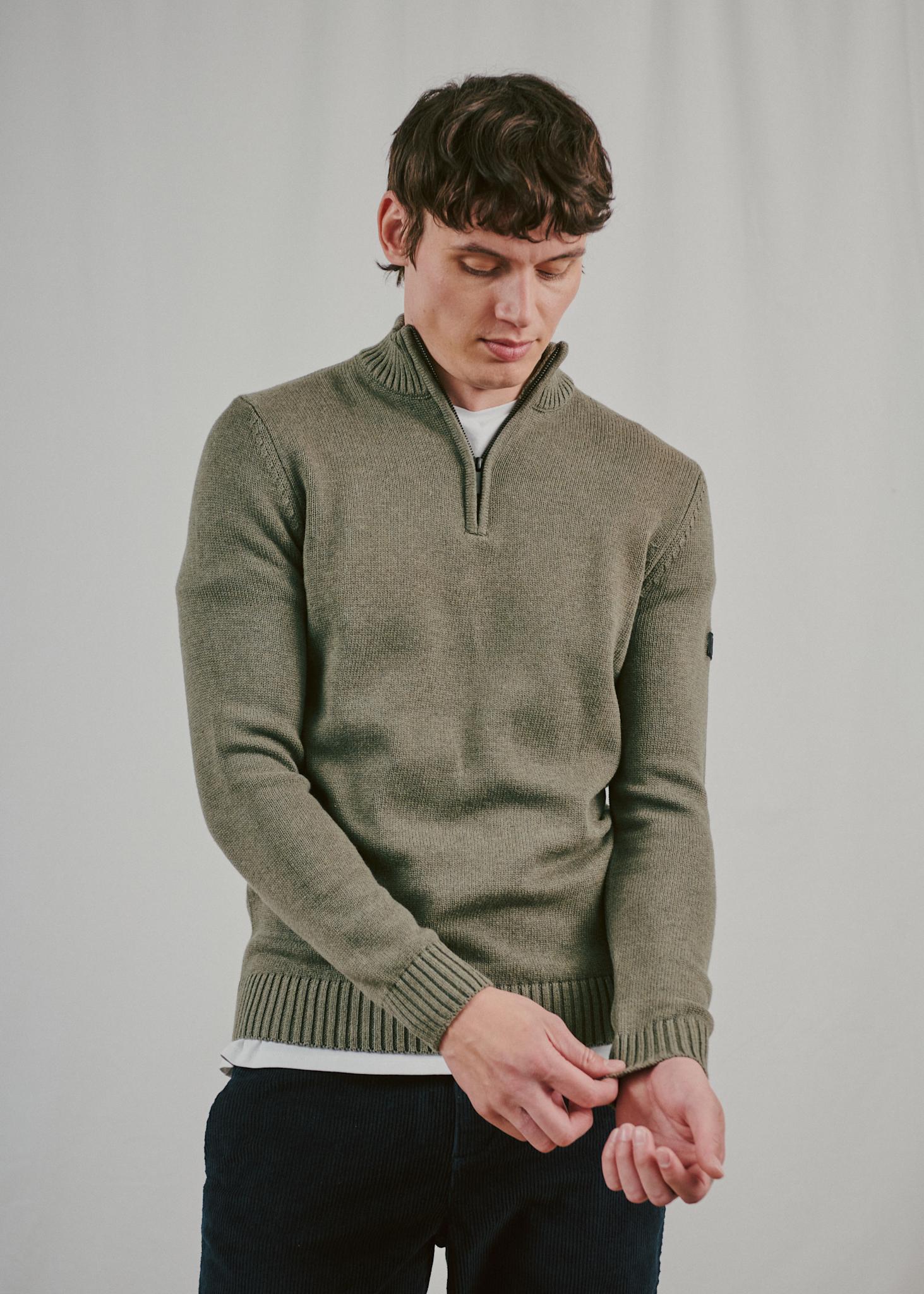 BS Cunha Regular Fit Knitwear - Olive