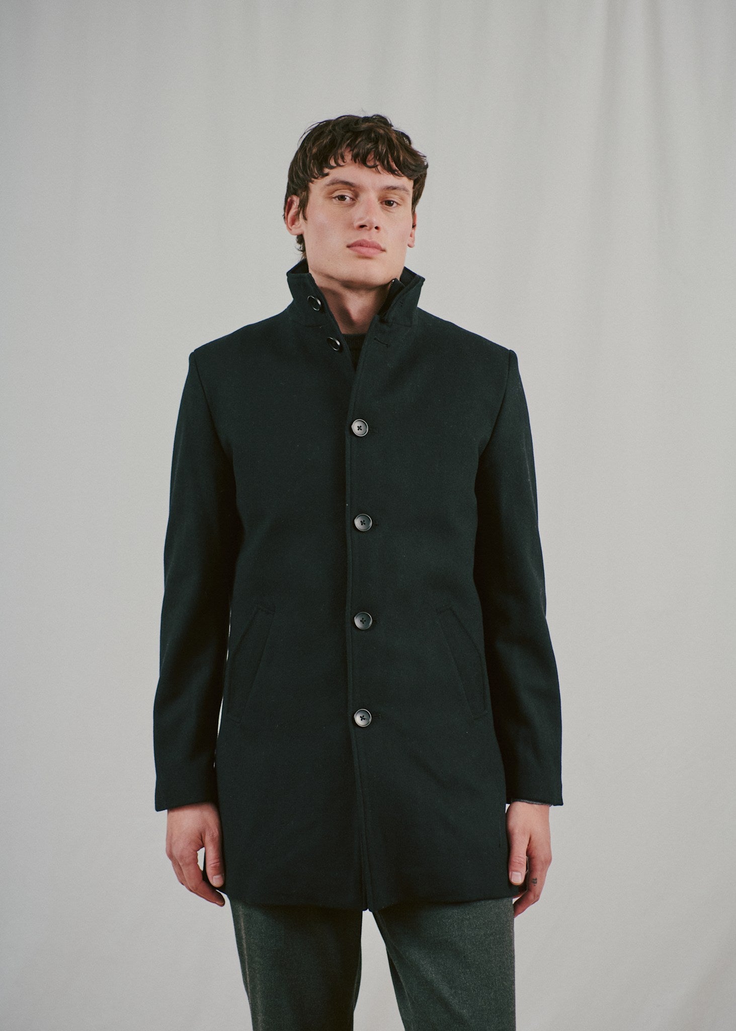 BS Ontario Slim Fit Coat - Black