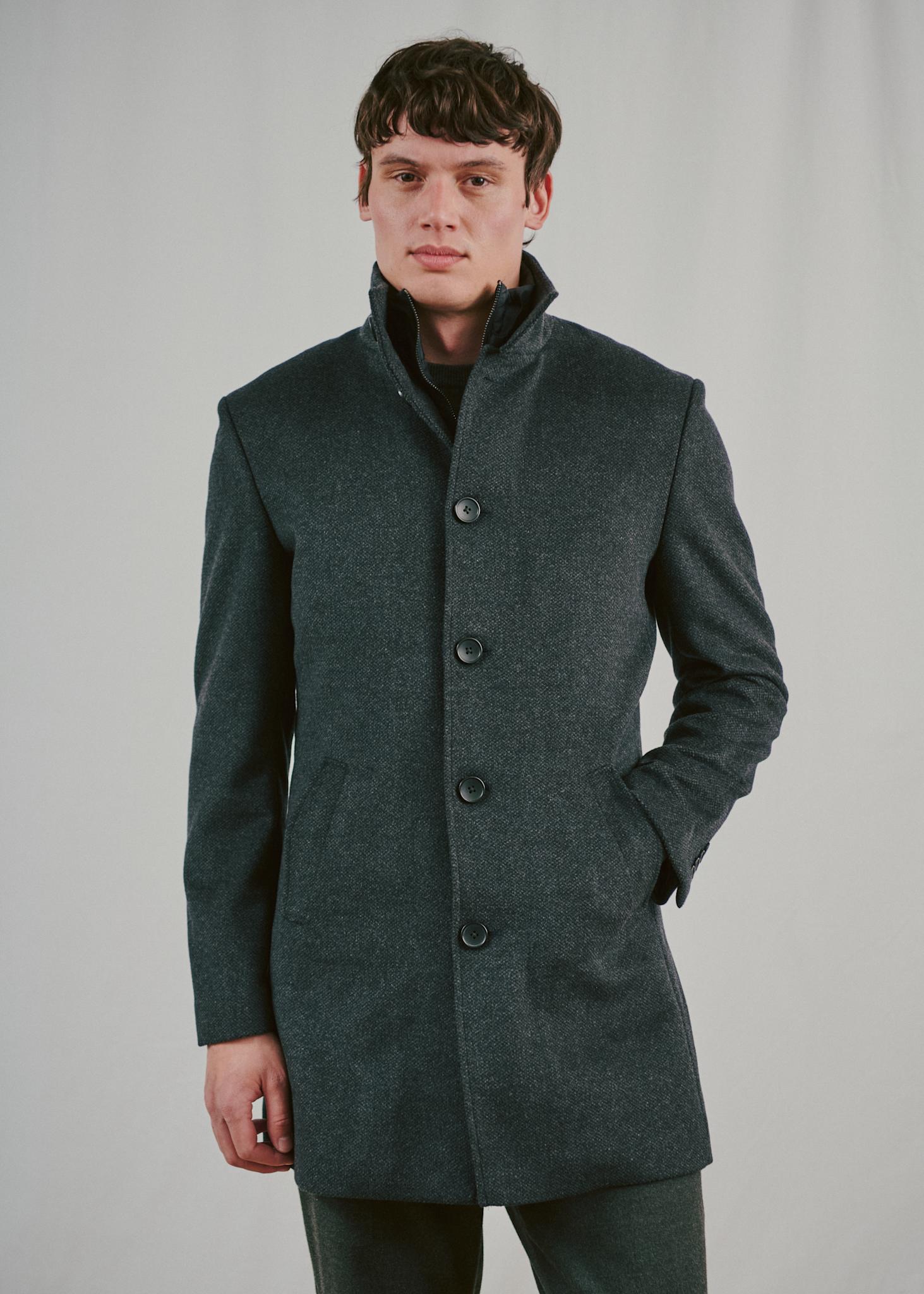 BS Ontario Slim Fit Coat - Dark Grey