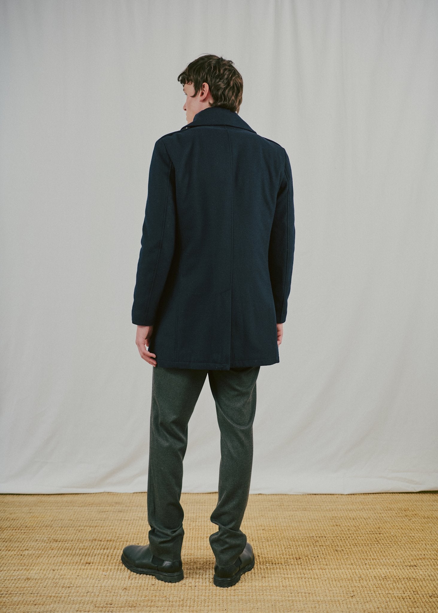 BS Nelson Slim Fit Coat - Navy