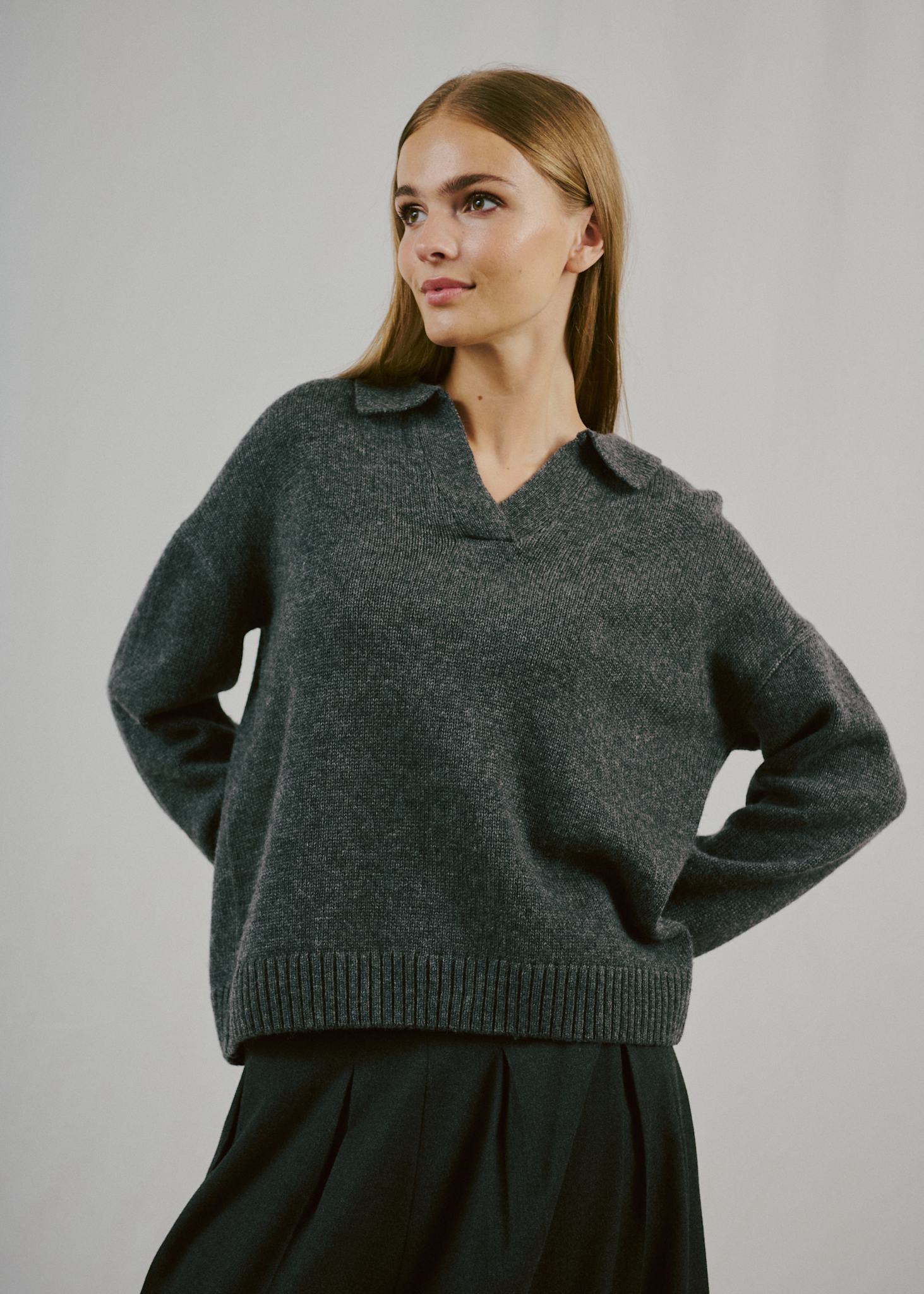 BS Hedwig Regular Fit Knitwear - Dark Grey