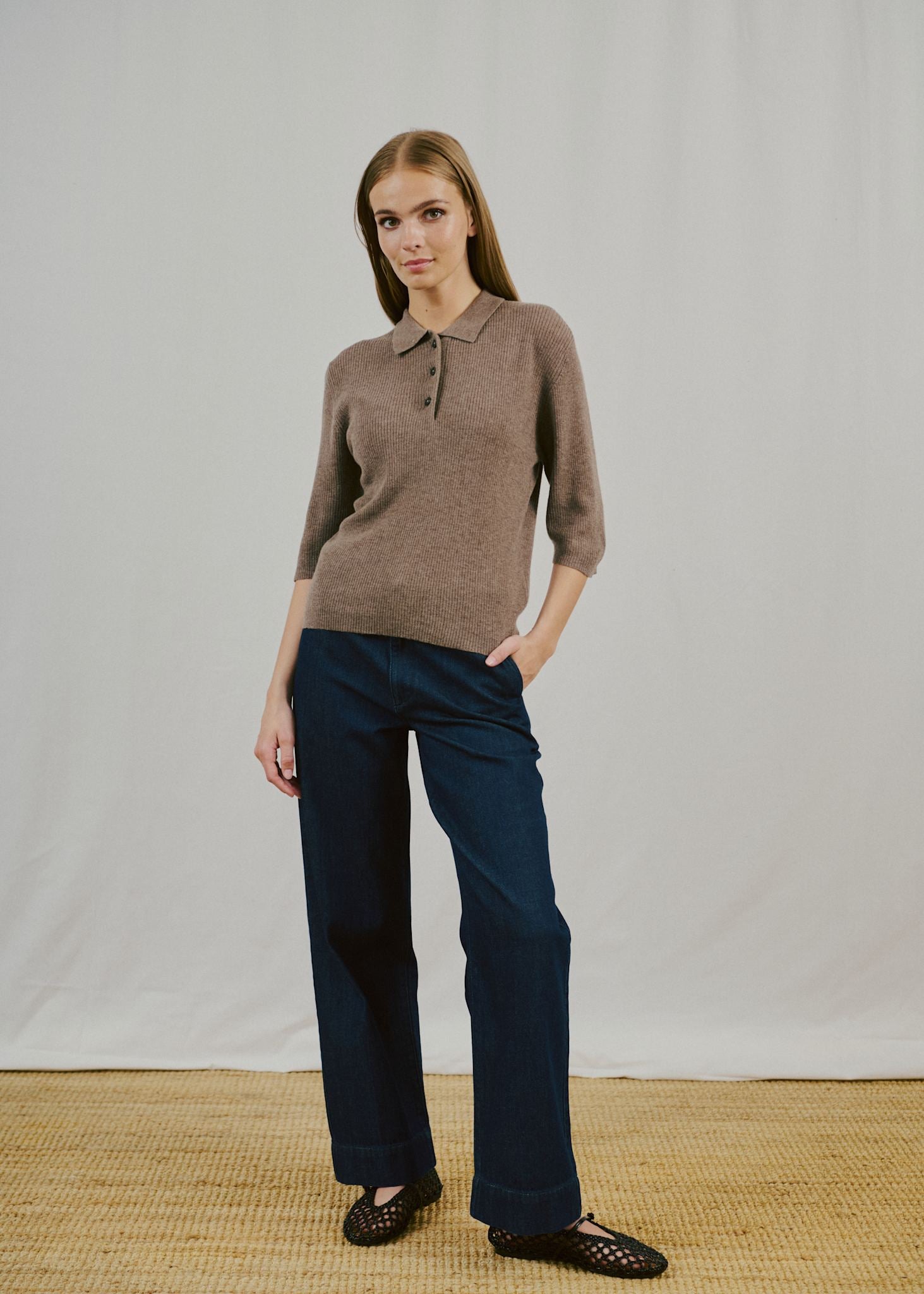 BS Agna Regular Fit Knitwear - Mole