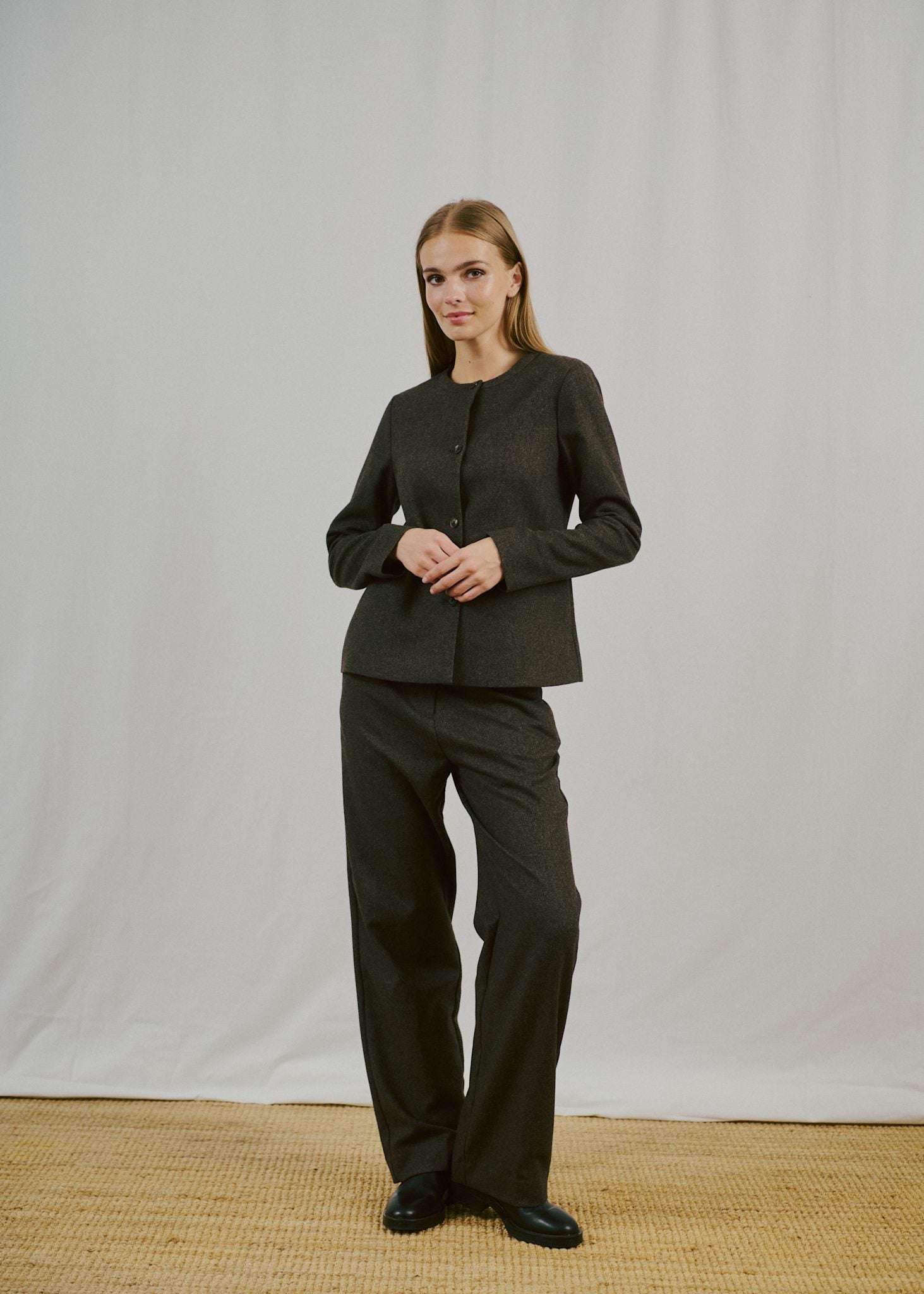 BS Helma Slim Fit Blazer - Sand