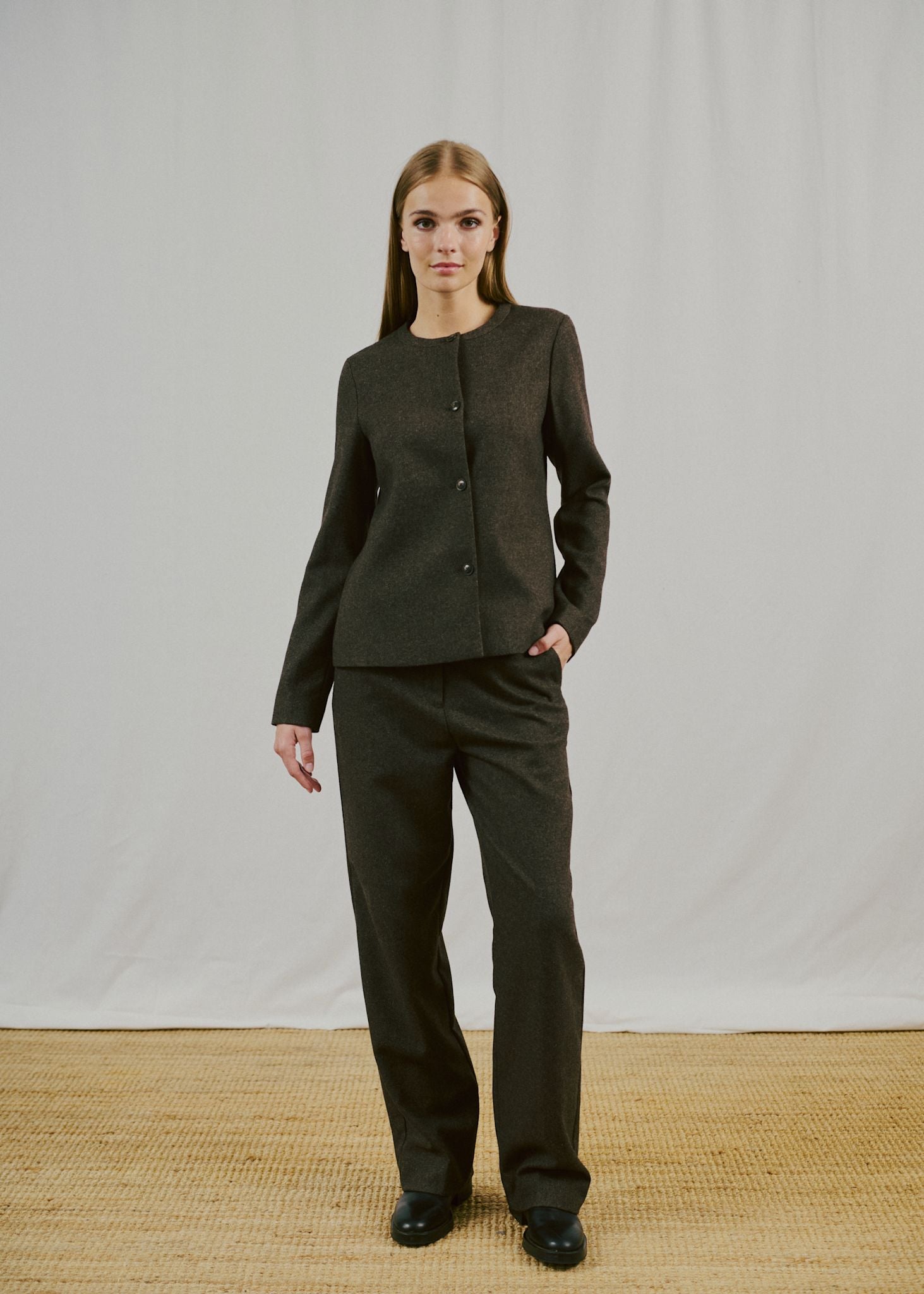 BS Heike Regular Fit Suit Pants - Dark Brown