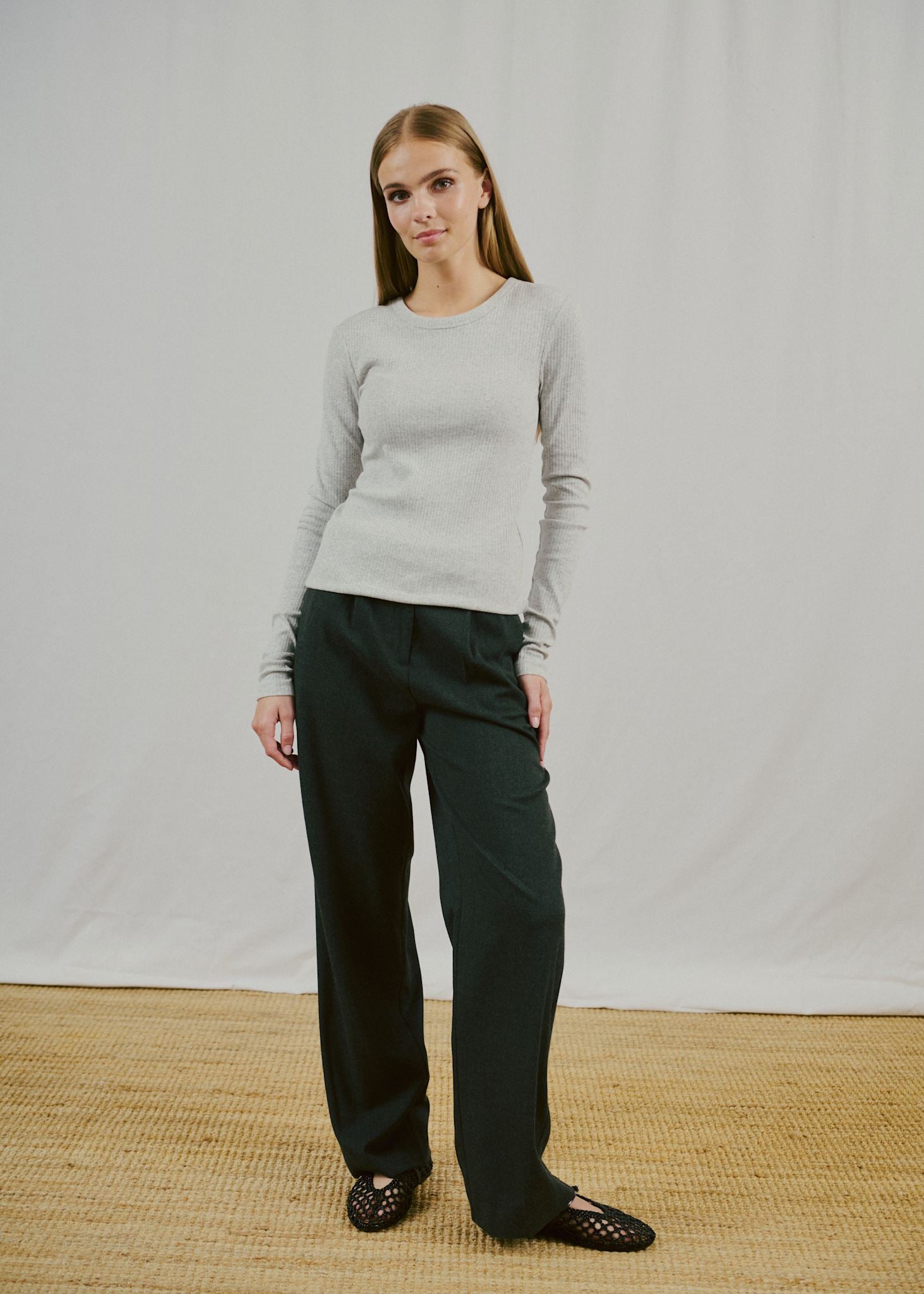 BS Margrethe Regular Fit Top - Light Grey