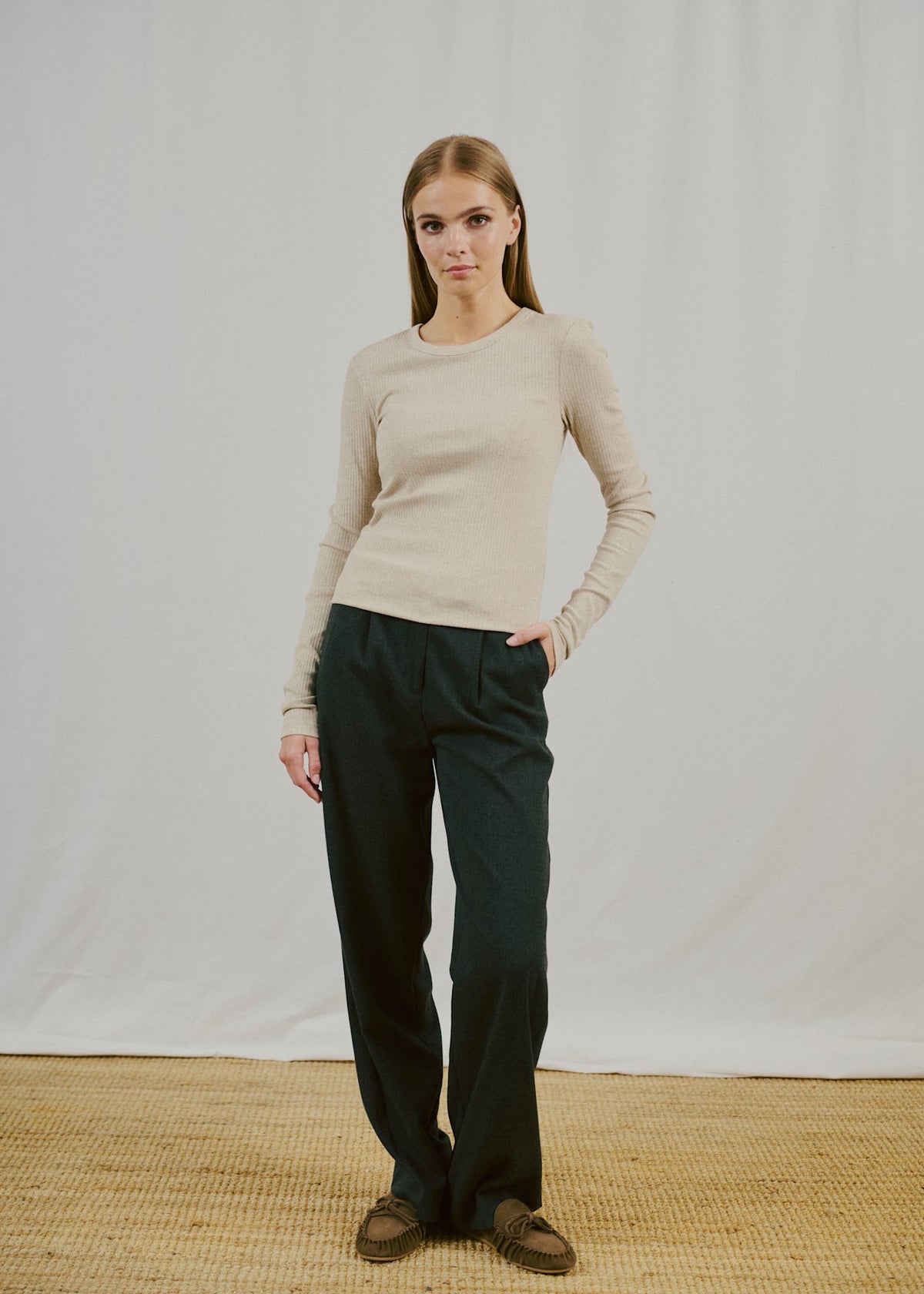 BS Margrethe Regular Fit Top - Sand
