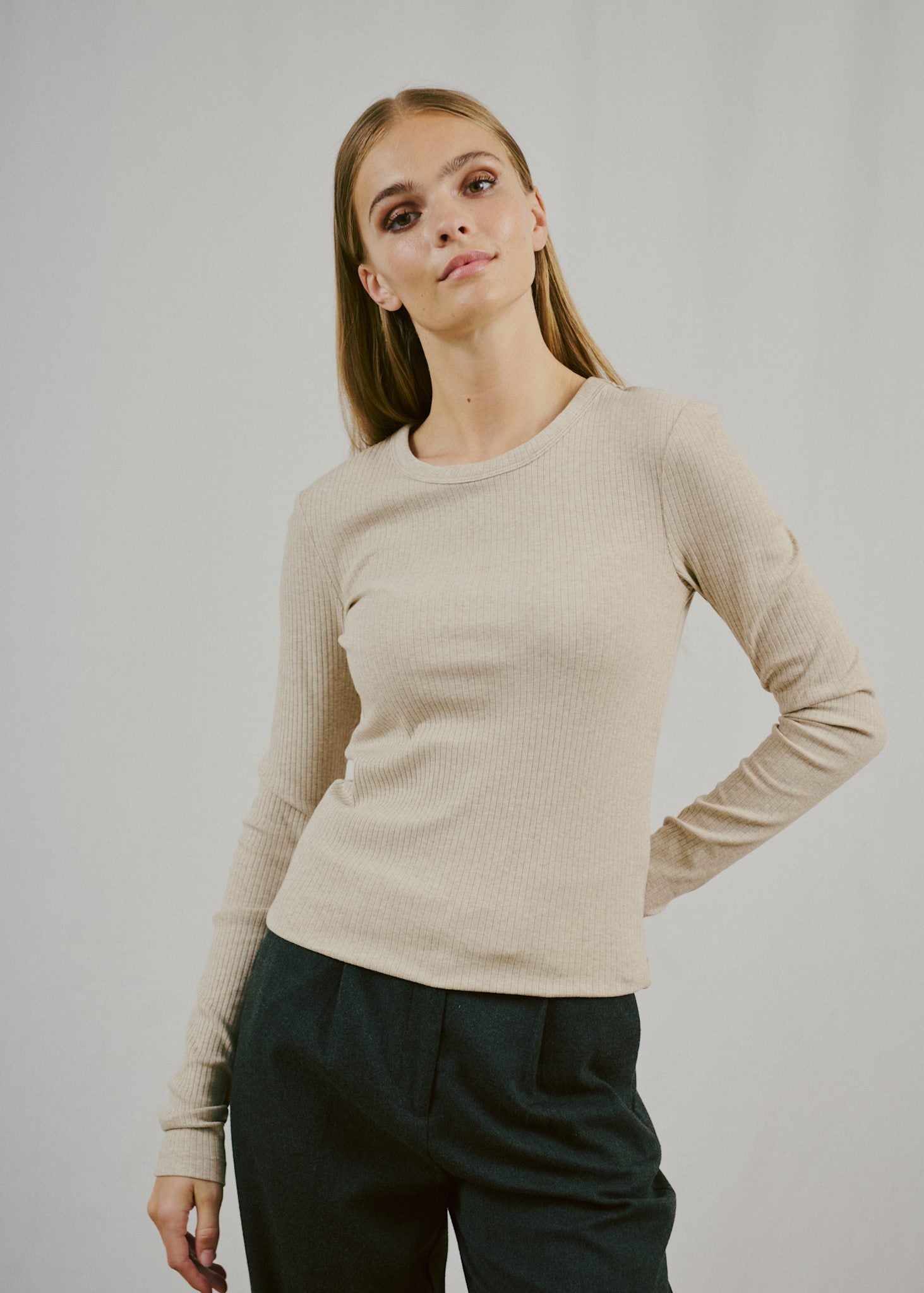 BS Margrethe Regular Fit Top - Sand