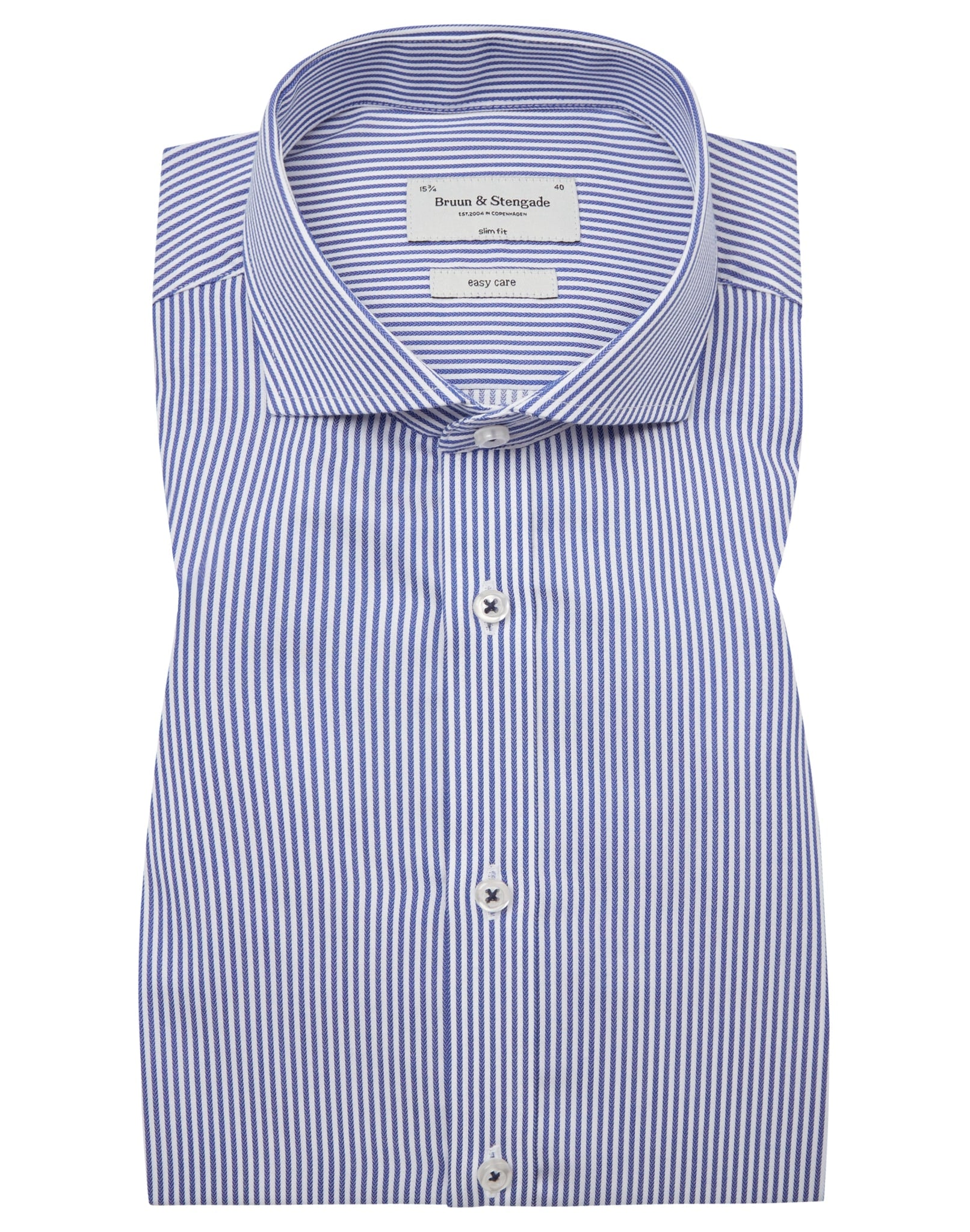 BS Abraham Slim Fit Skjorte - Blue