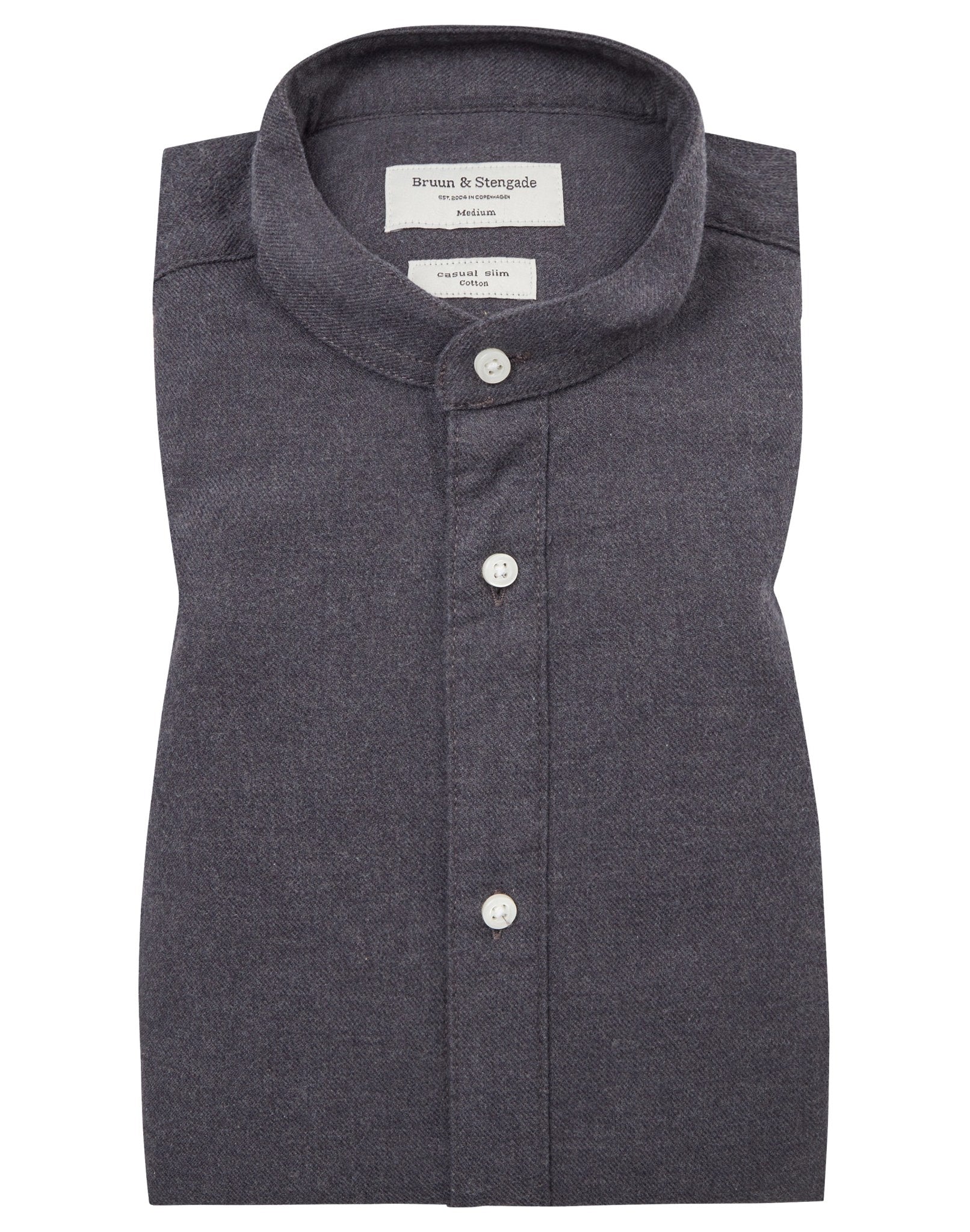 BS Amadou Casual Slim Fit Skjorte - Dark Grey