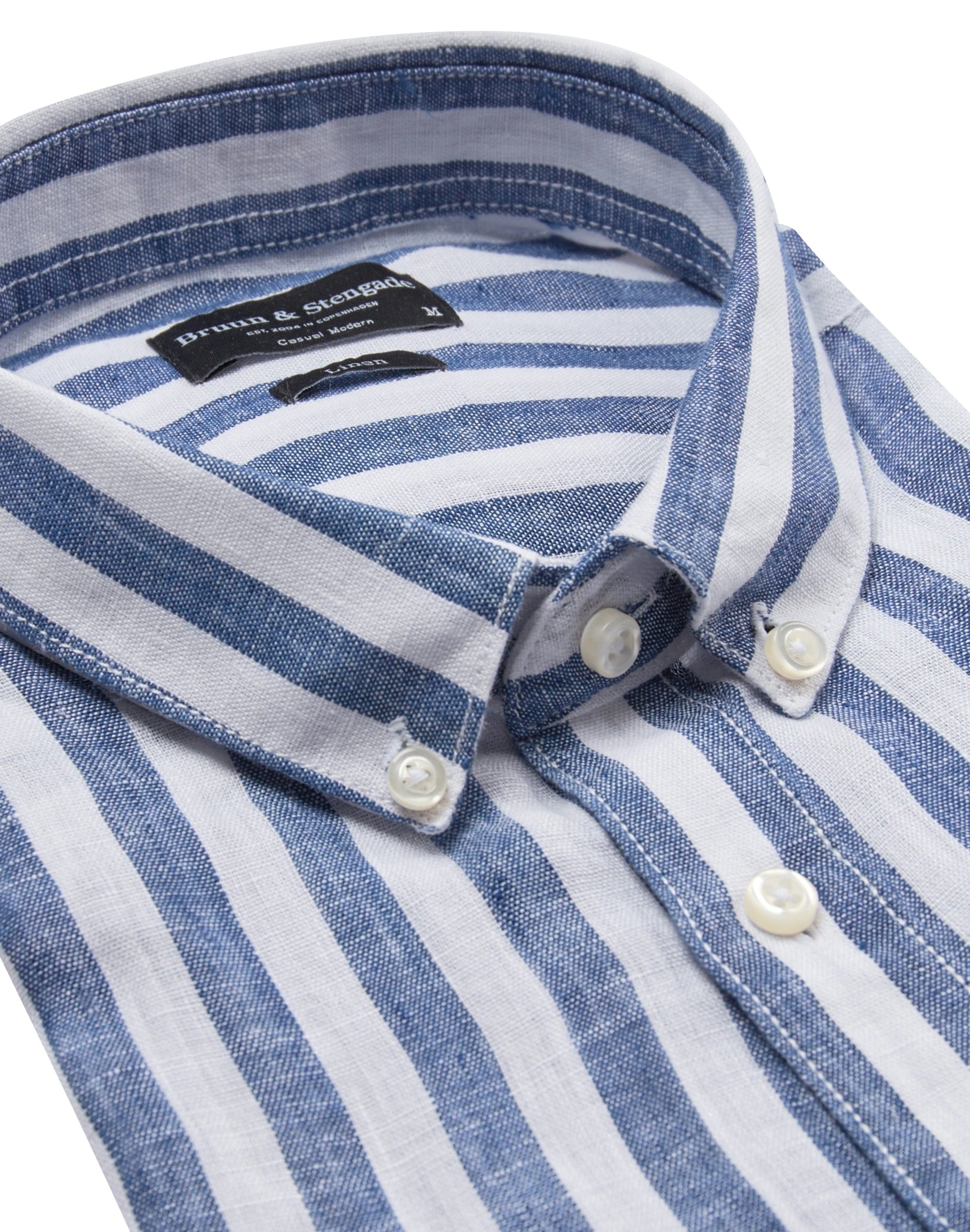 BS Esteban Casual Modern Fit Skjorte - Blue/White
