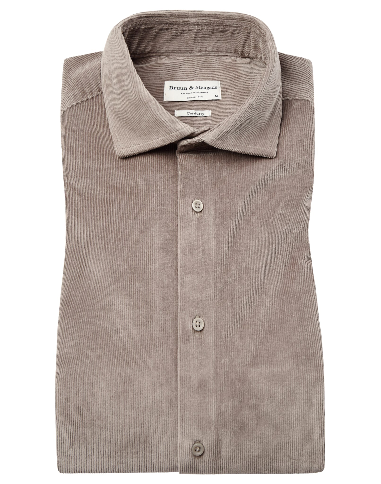 BS Kongsberg casual slim fit Skjorte - Mud