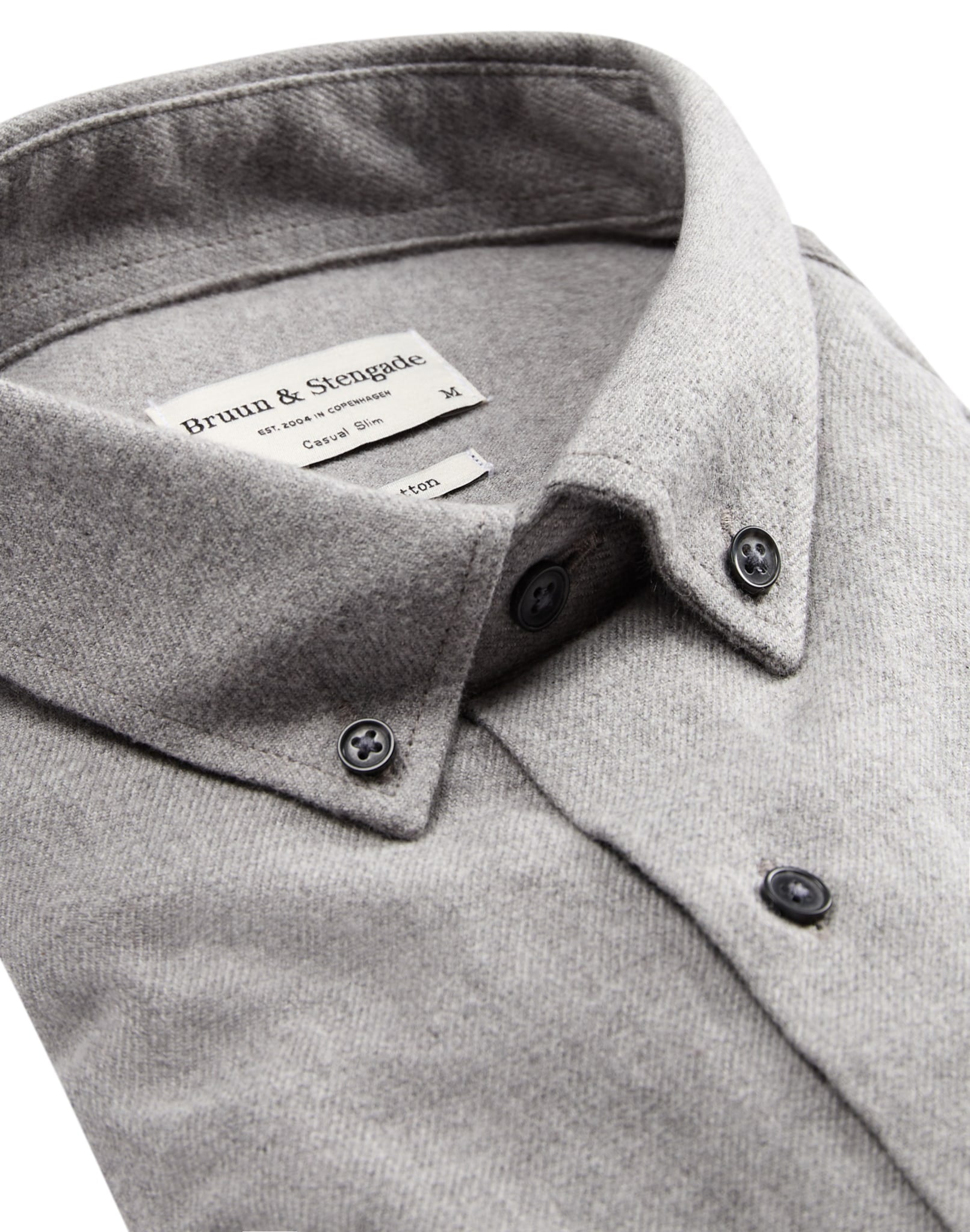 BS Tromsoe casual slim fit Skjorte - Light Grey