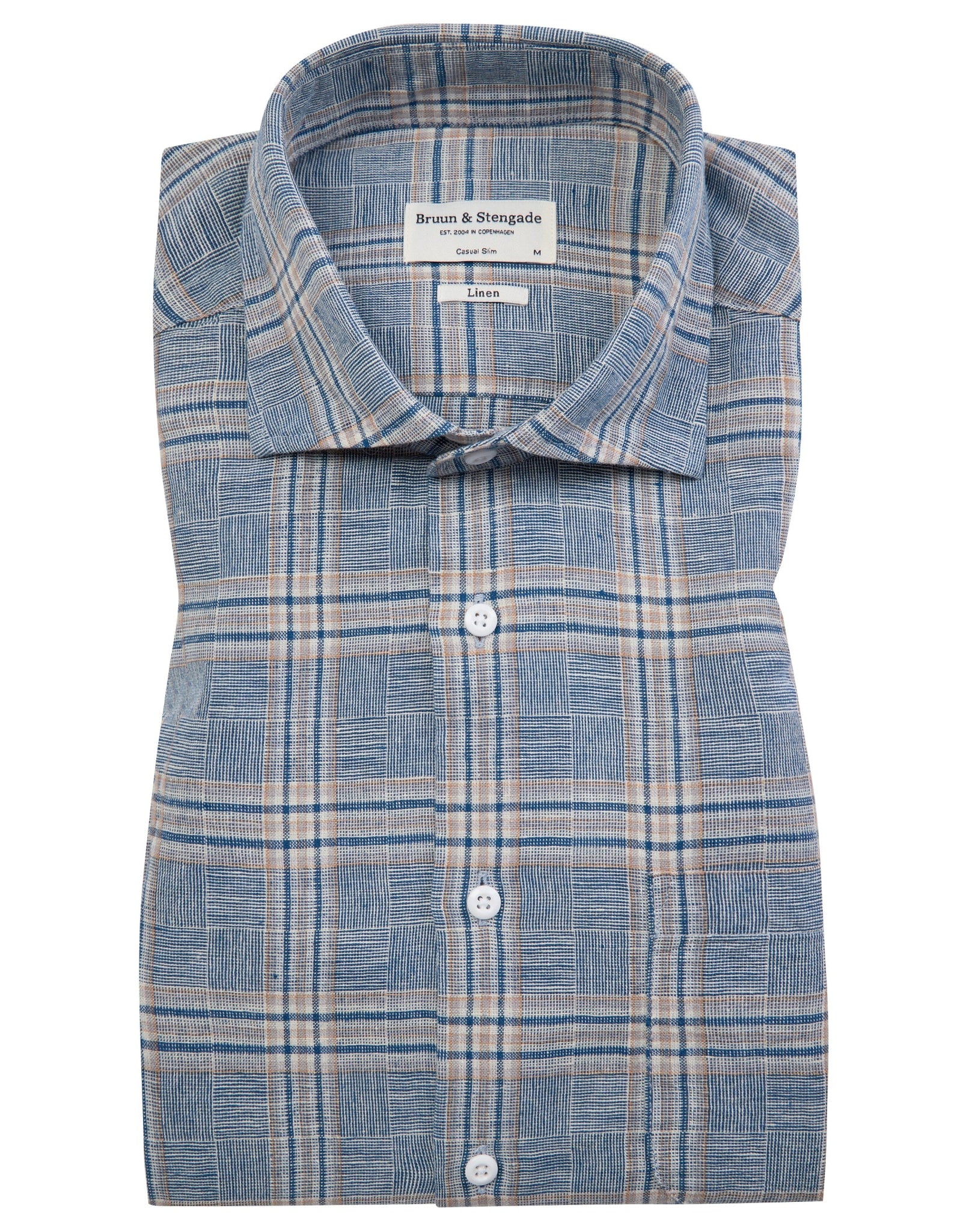 BS Vettel Casual Slim Fit Skjorte - Blue