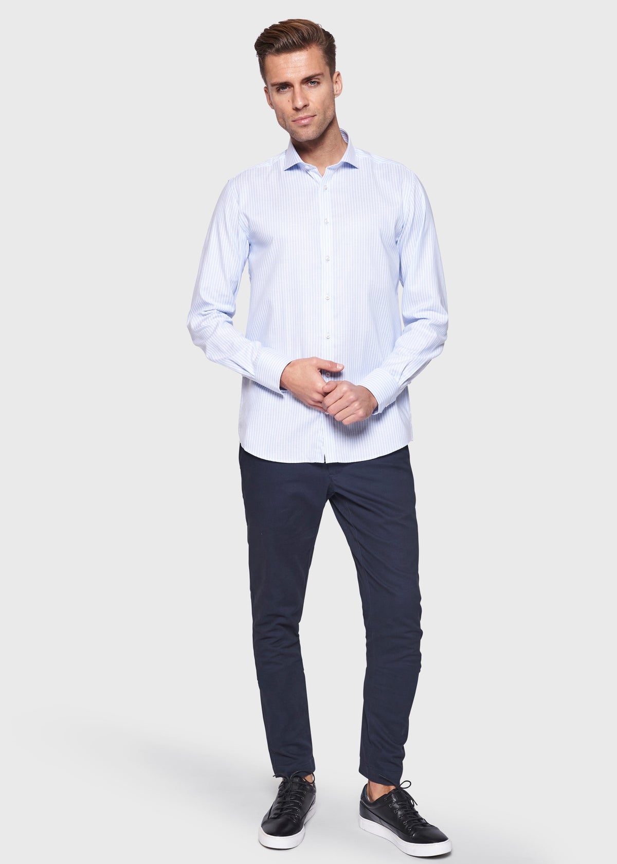 BS Becker Modern Fit Shirt Light Blue - Light Blue