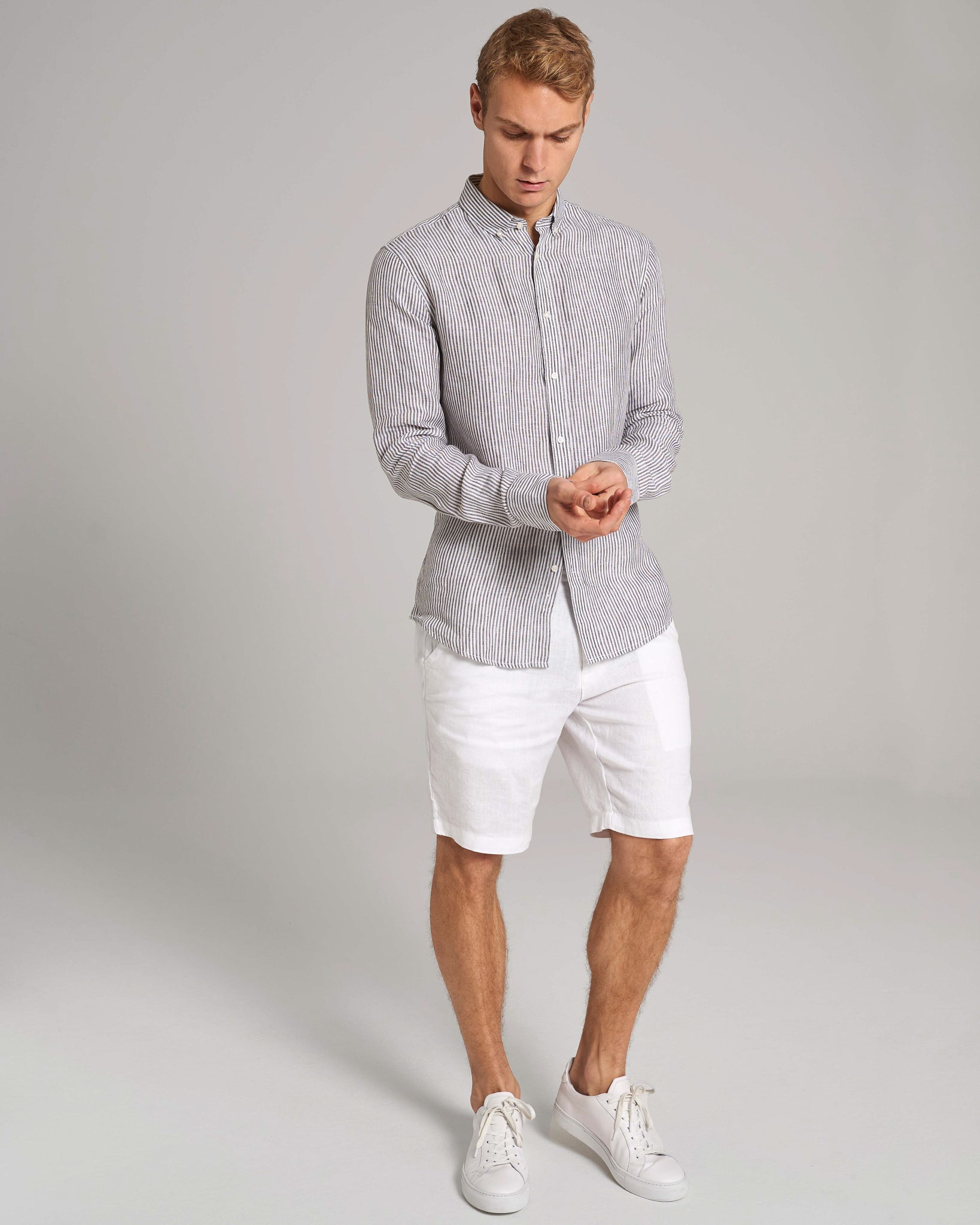 BS Valtteri Casual Modern Fit Shirt - Army/White