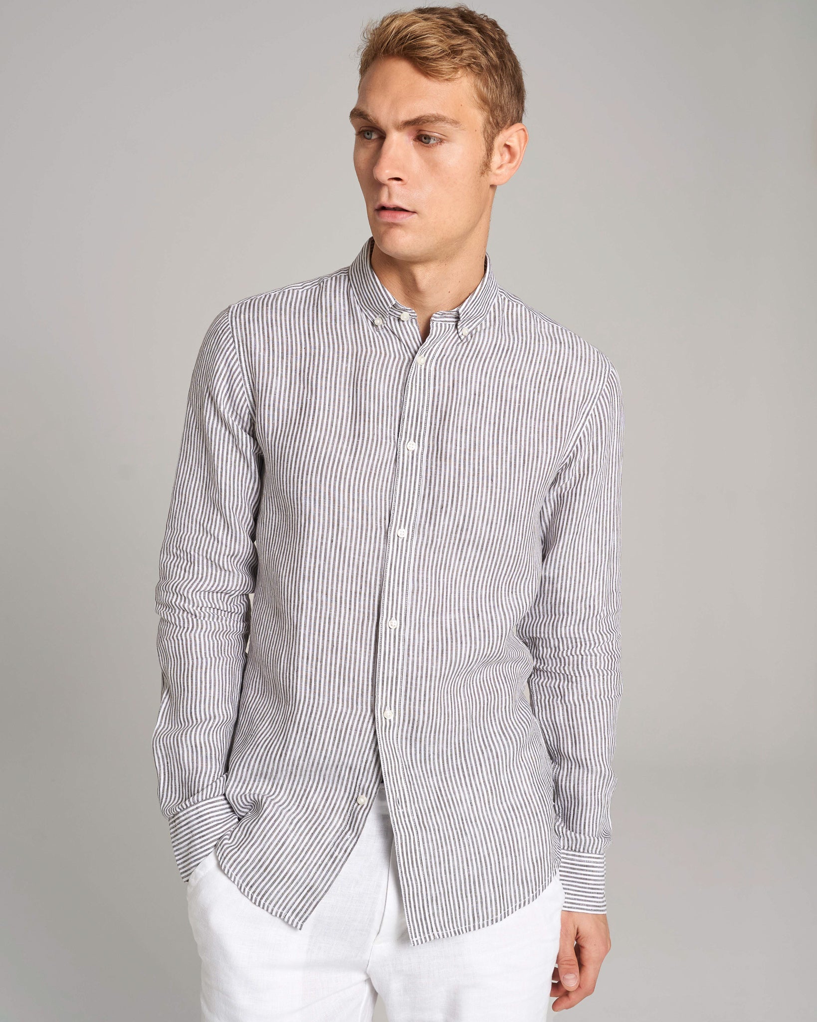 BS Valtteri Casual Modern Fit Shirt - Army/White