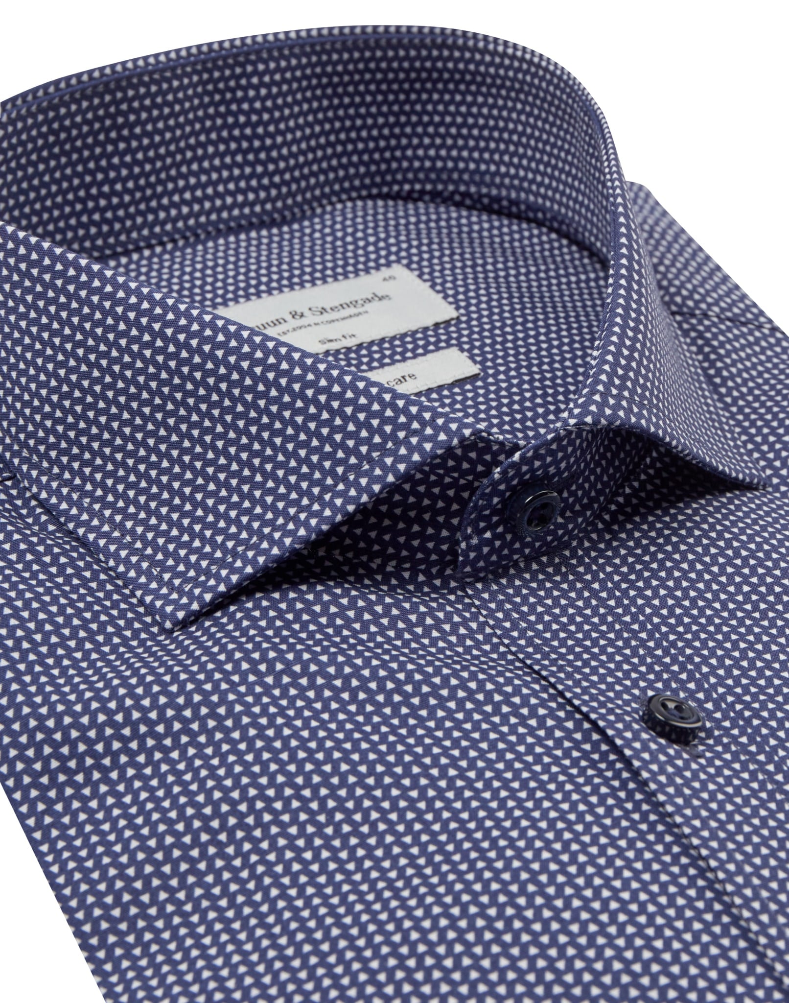BS Edison Slim Fit Skjorte - Navy