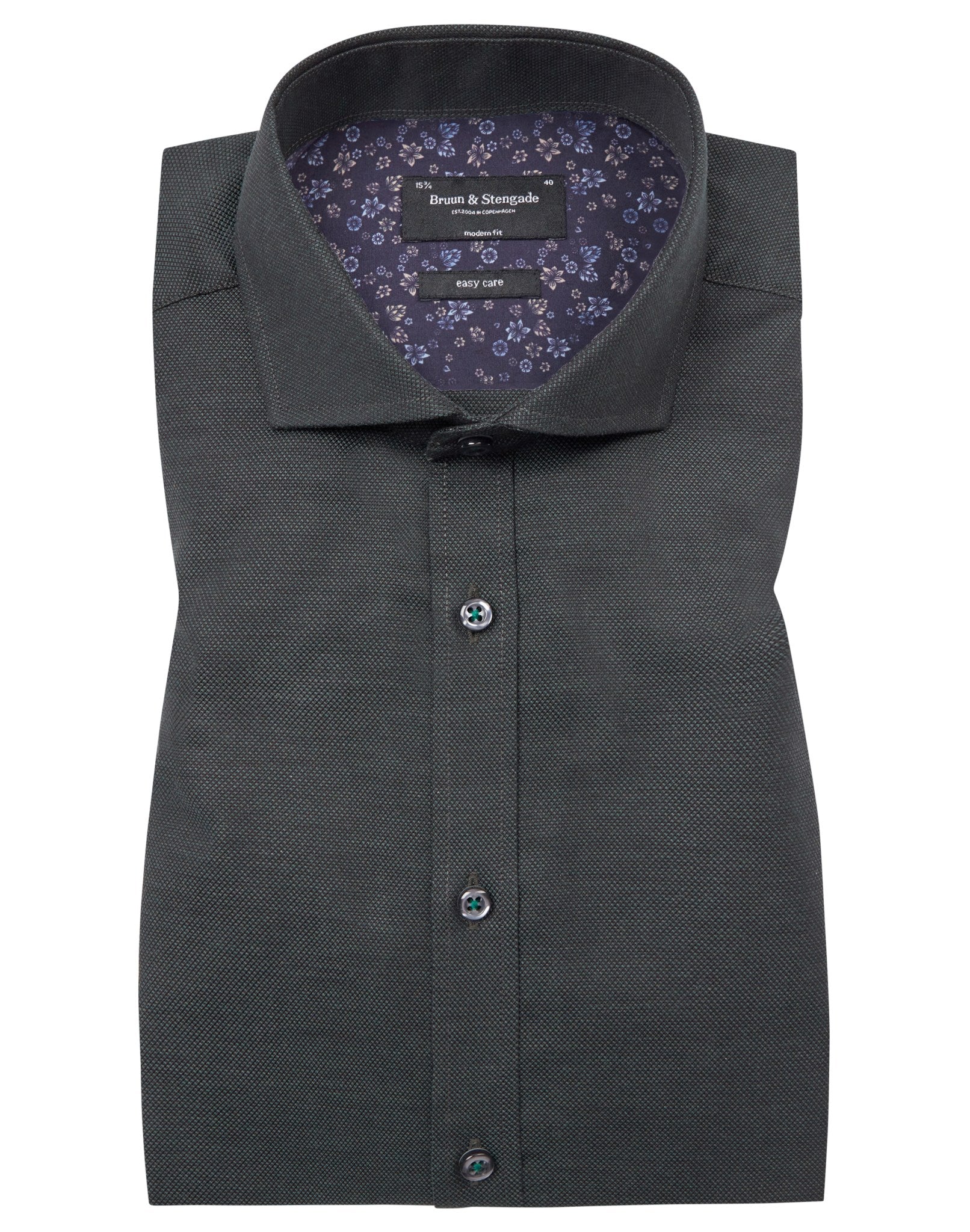 BS Gabriel Modern Fit Skjorte - Dark Green