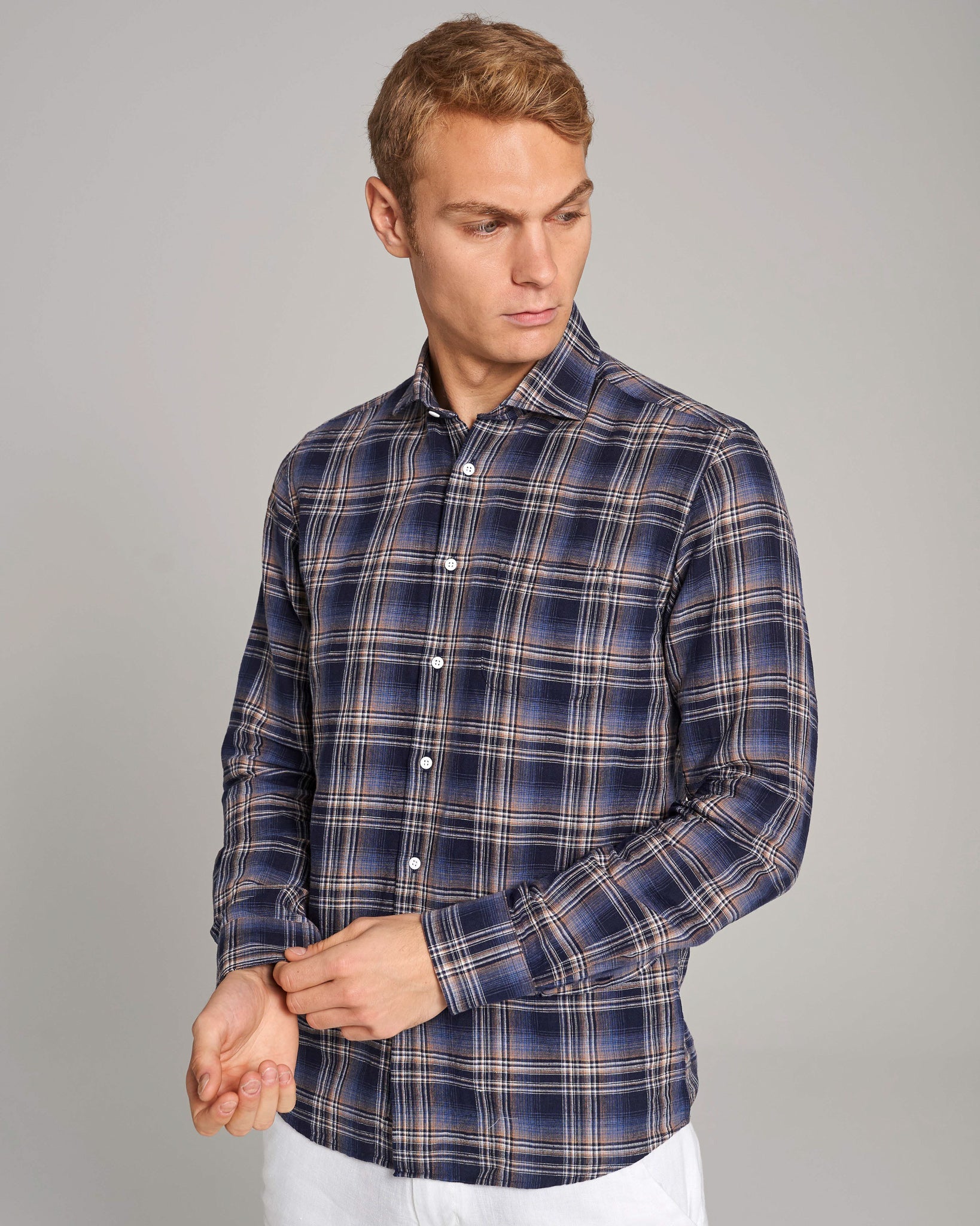 BS Pierre Casual Modern Fit Skjorte - Dark Blue