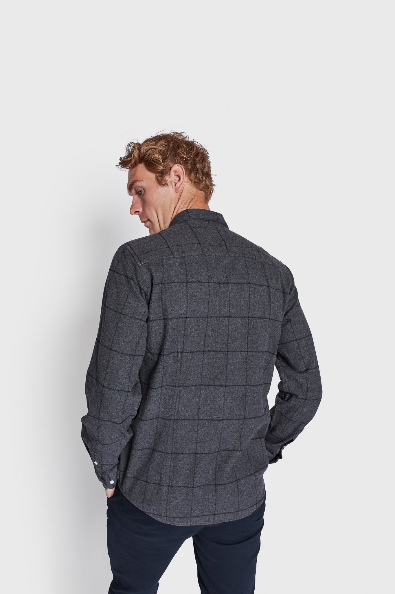 BS Sanneh Casual Modern Fit Skjorte - Dark Grey