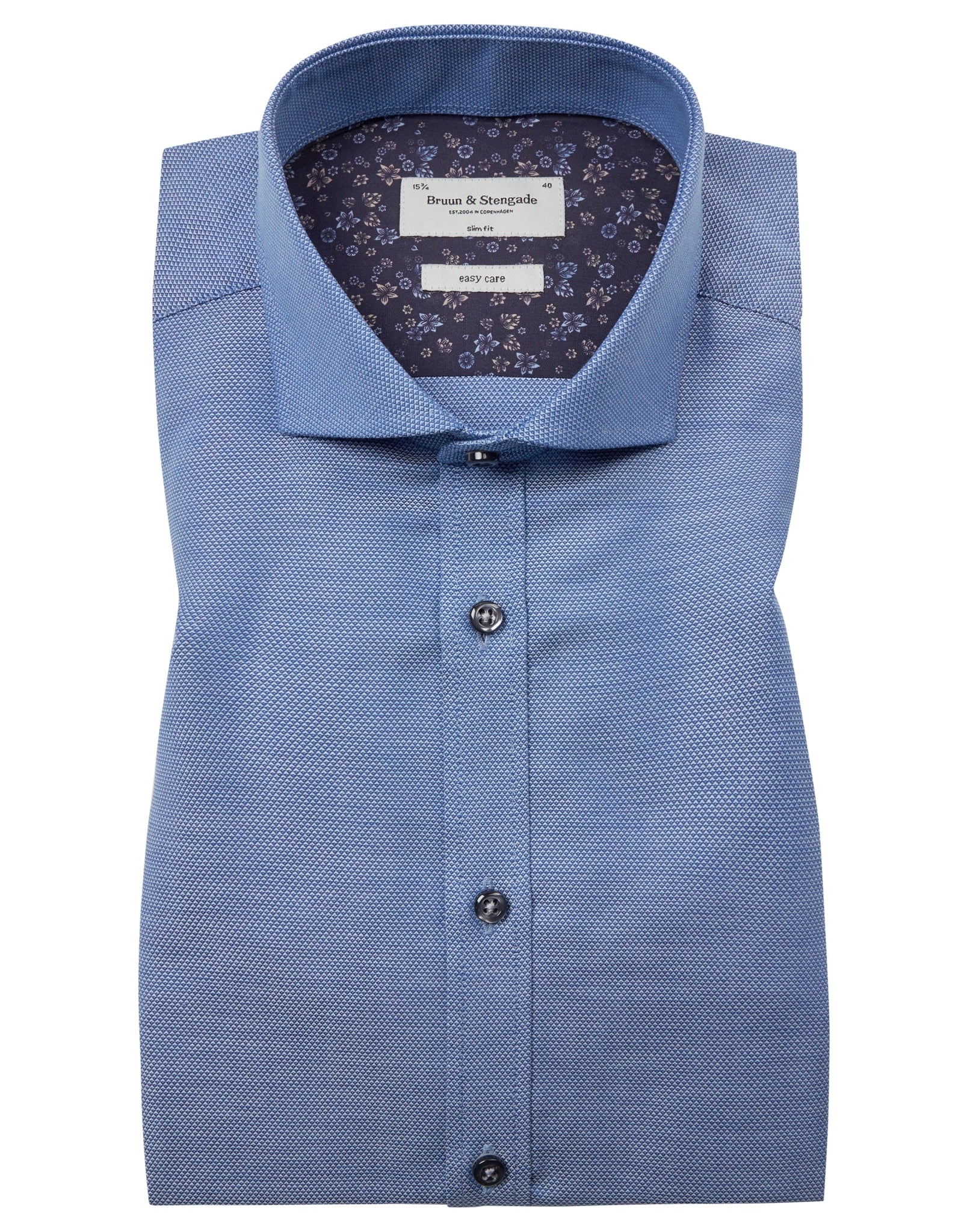 BS Immobile Slim Fit Skjorte - Blue