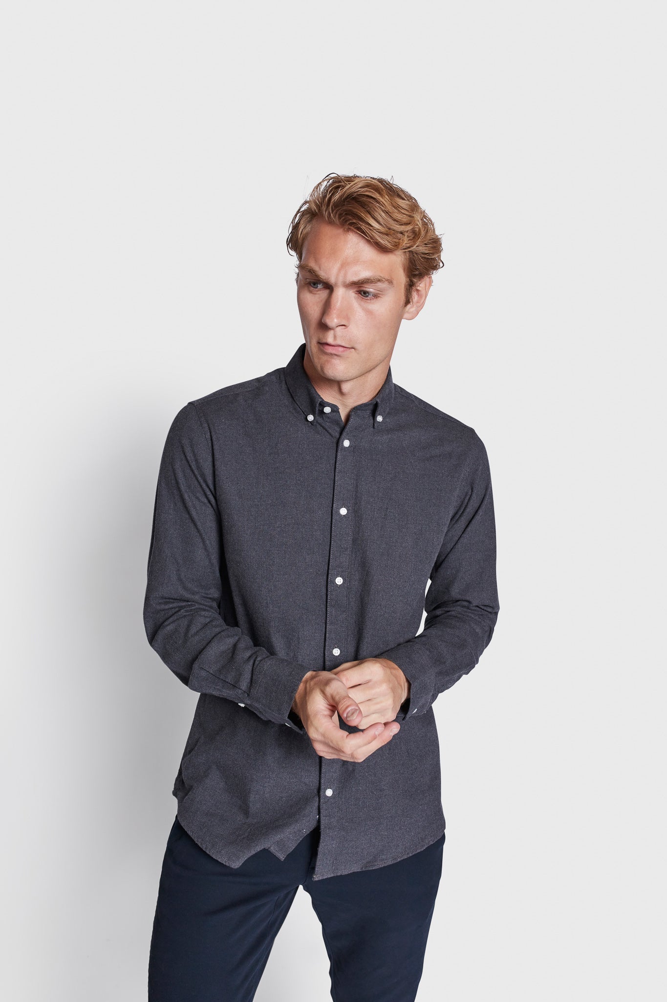 BS Ebruma Casual Modern Fit Skjorte - Dark Grey