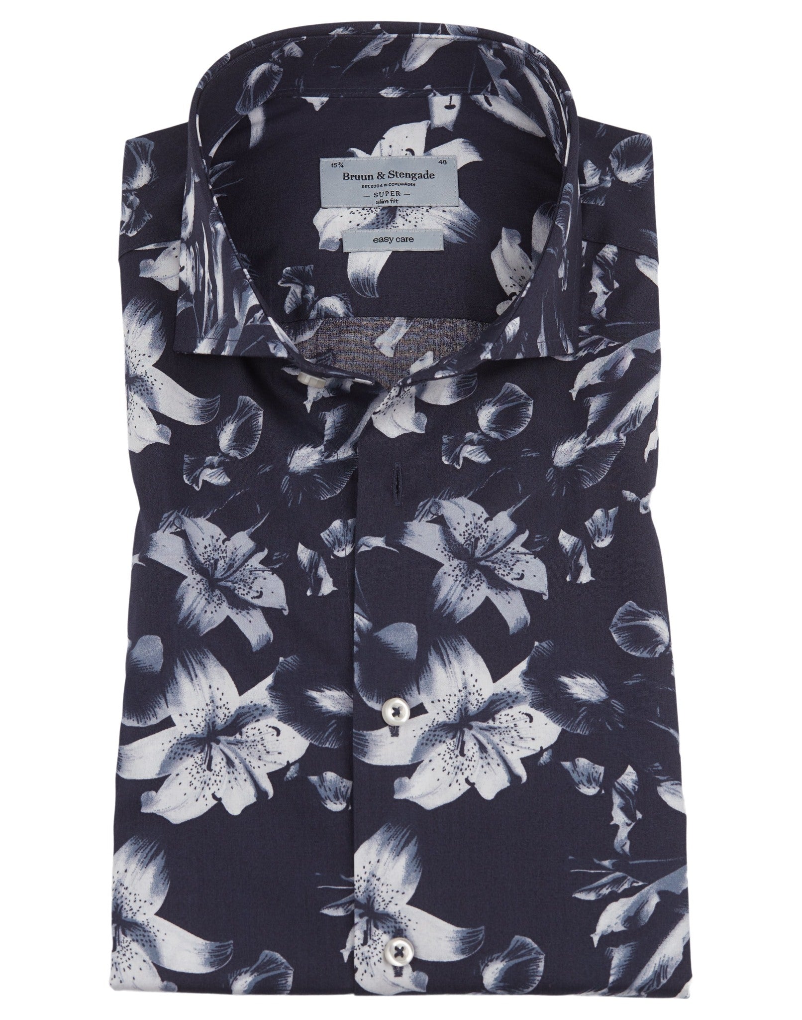 BS Joe Super Slim Fit Skjorte - Navy