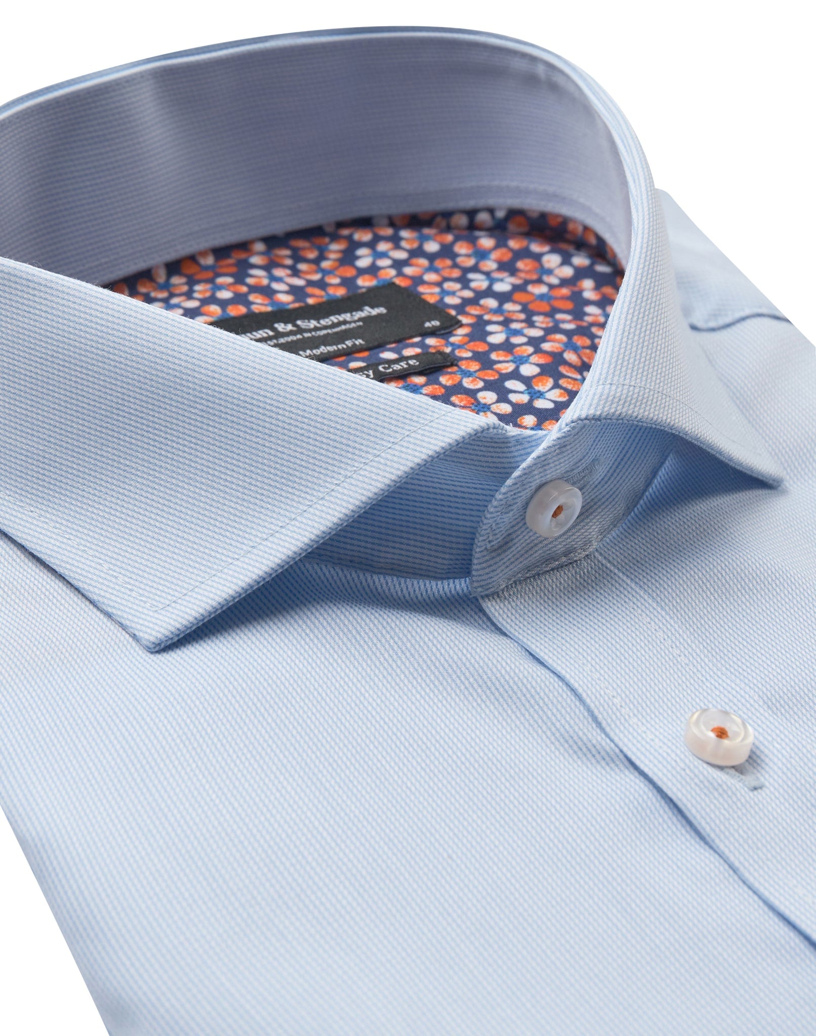 BS John Modern Fit Skjorte - Light Blue