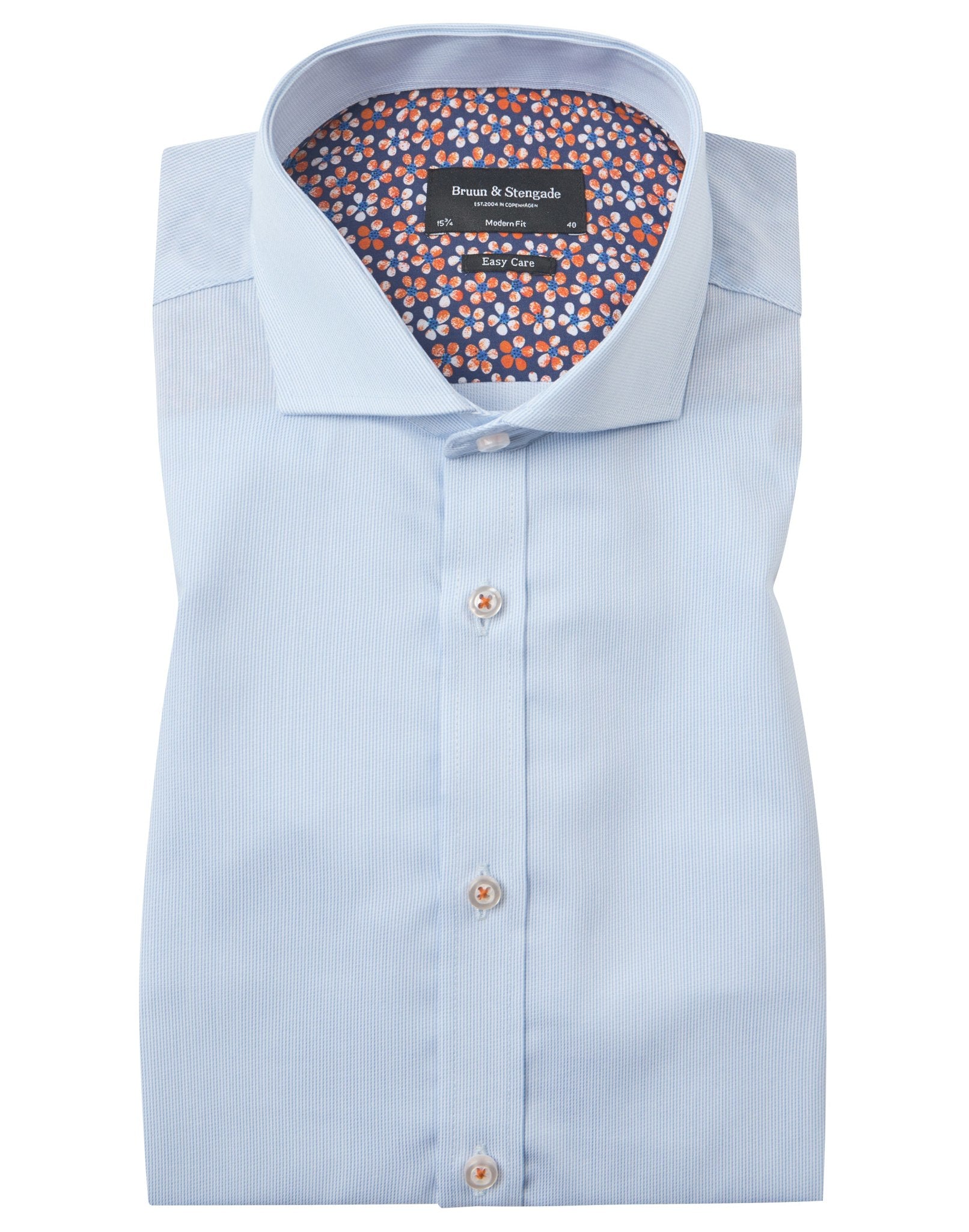 BS John Modern Fit Skjorte - Light Blue