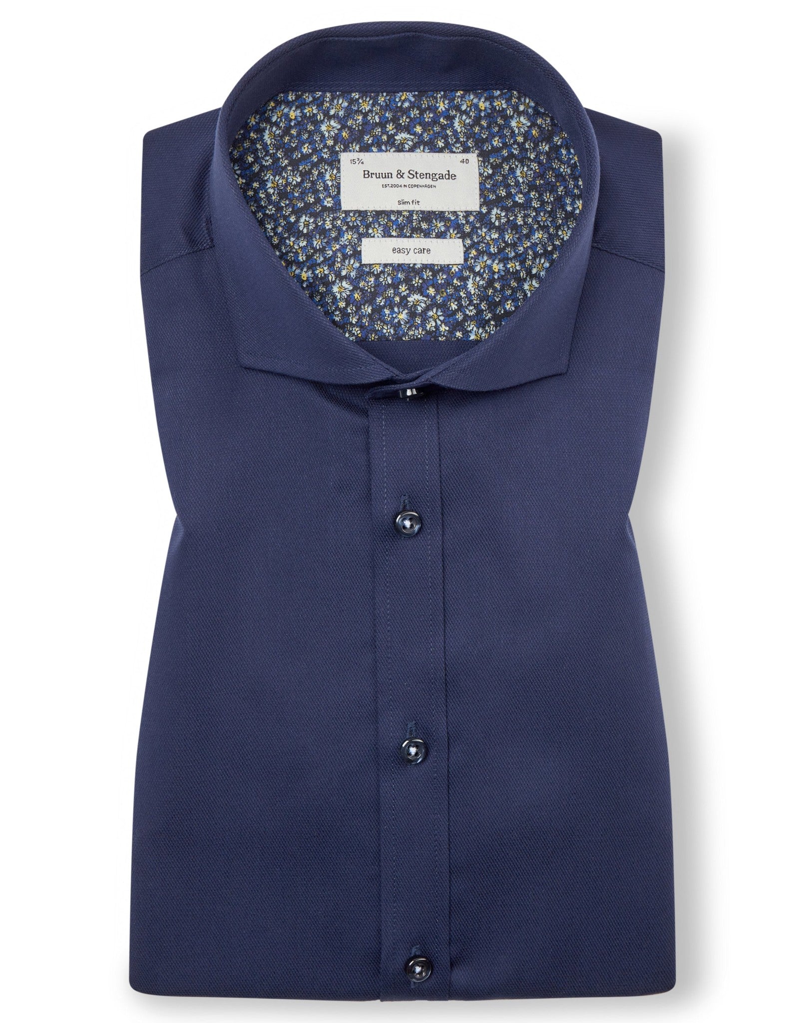 BS Karim Slim Fit Skjorte - Navy