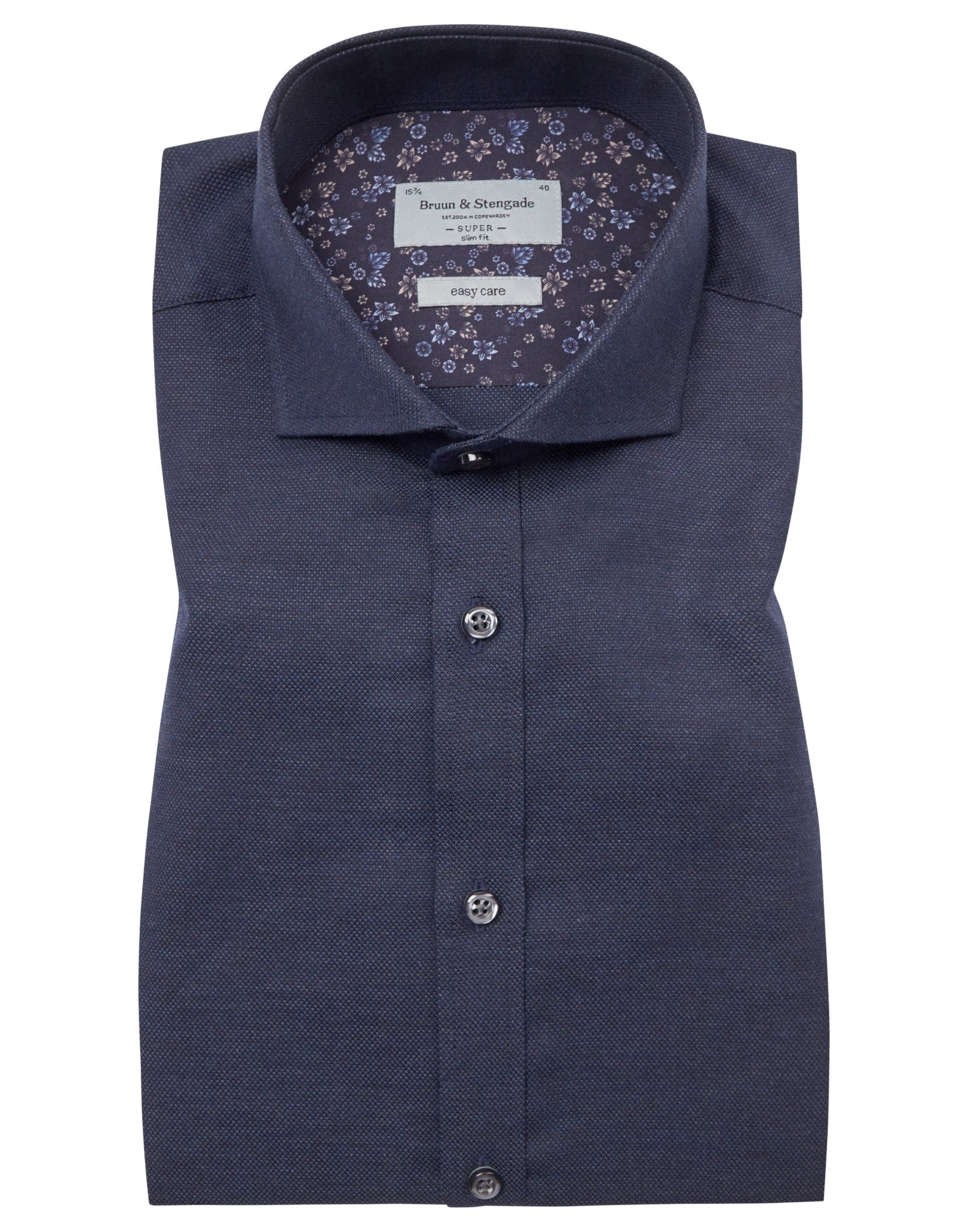 BS Muriqi Super Slim Fit Skjorte - Blue