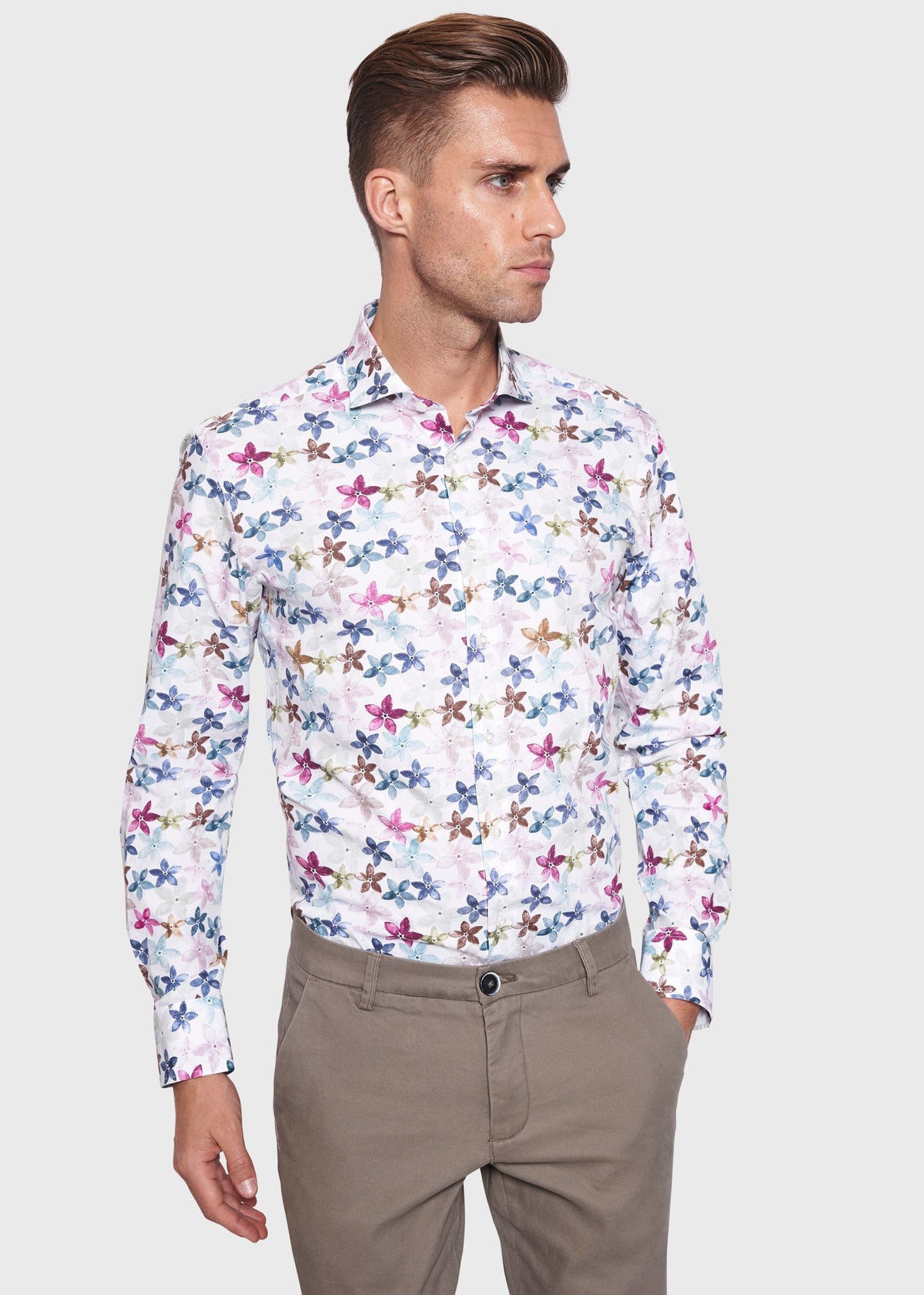 BS Porter Slim Fit Shirt - White