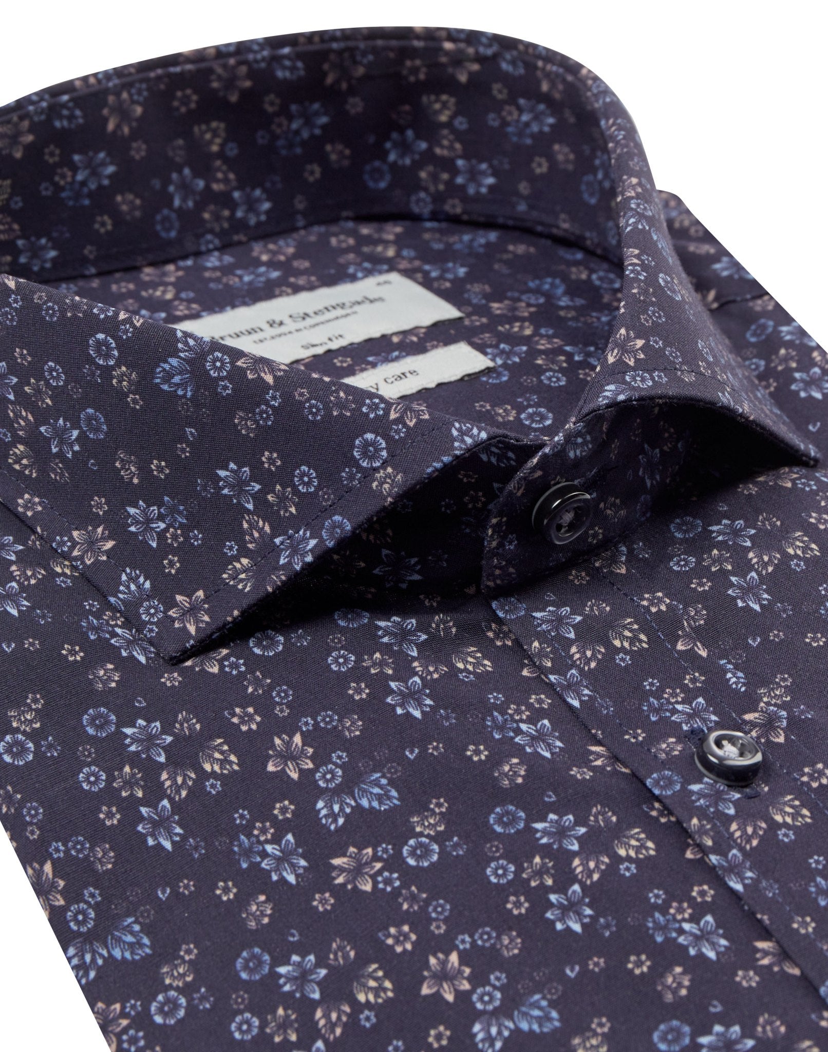 BS Roberto Slim Fit Skjorte - Navy