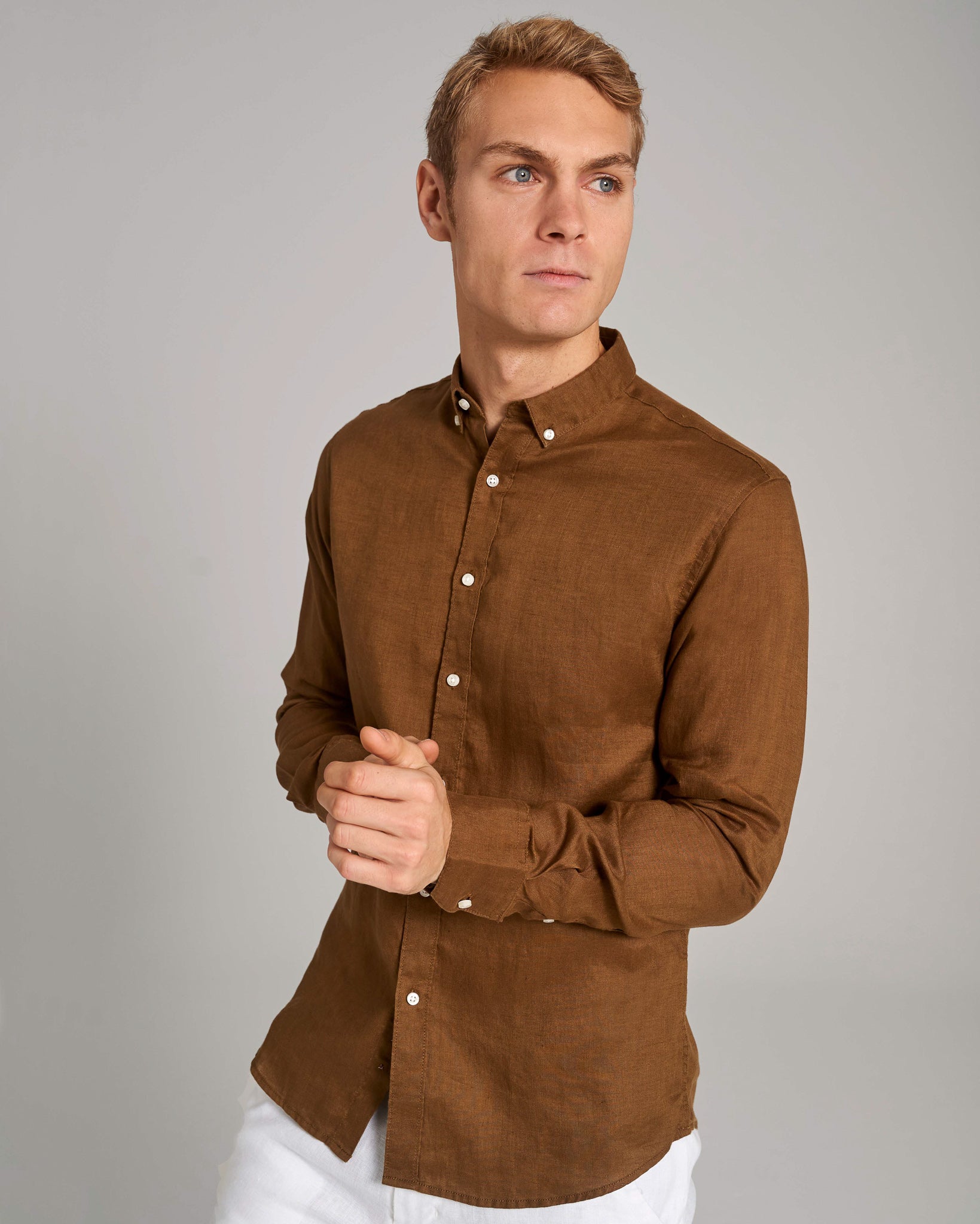 BS Carlos Casual Modern Fit Skjorte - Ochre