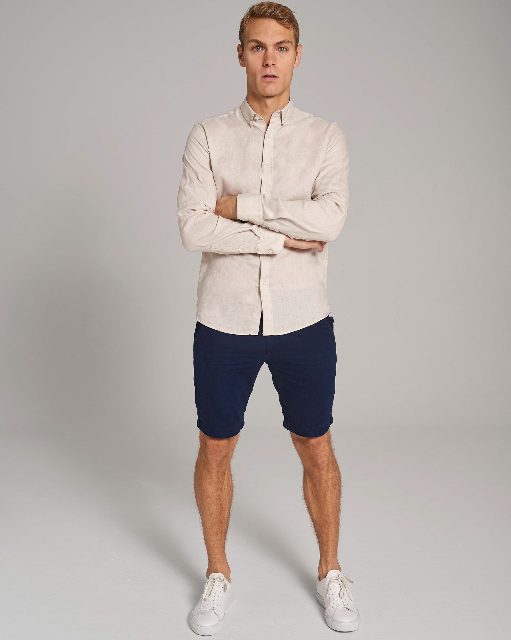 BS Carlos Casual Modern Fit Skjorte - Sand