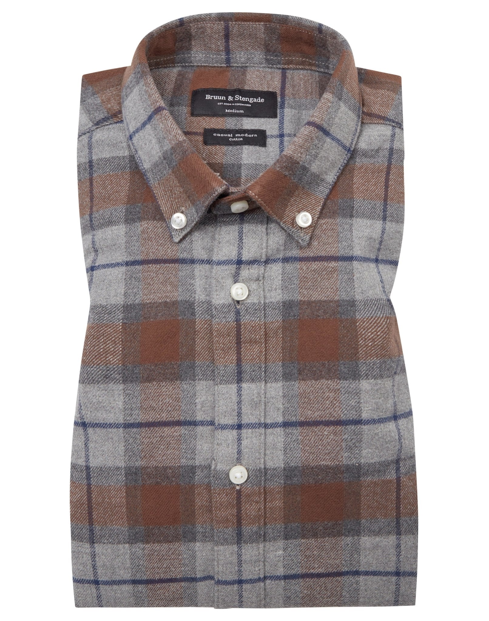 BS Sanneh Casual Modern Fit Skjorte - Brown