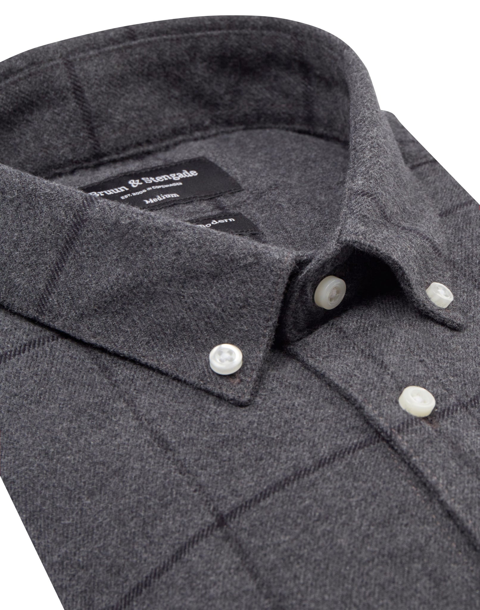 BS Sanneh Casual Modern Fit Skjorte - Dark Grey
