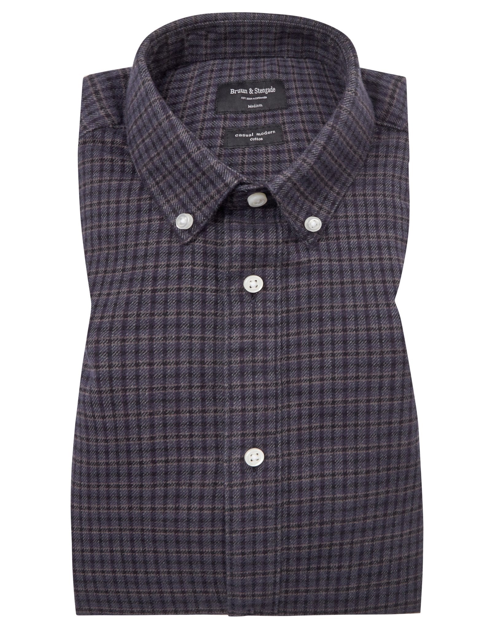 BS Sanneh Casual Modern Fit Skjorte - Thunder