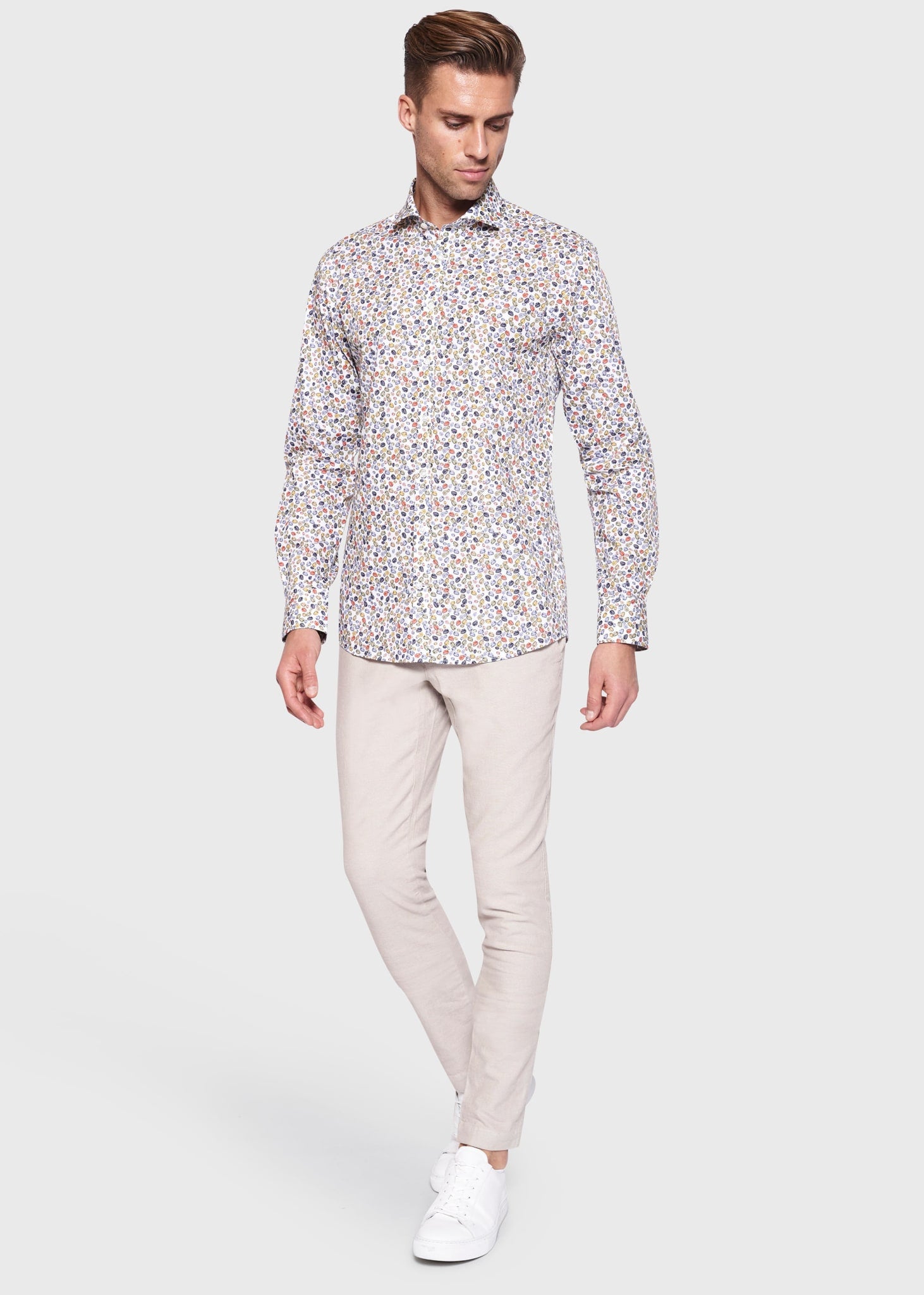 BS Solis Slim Fit Skjorte - White