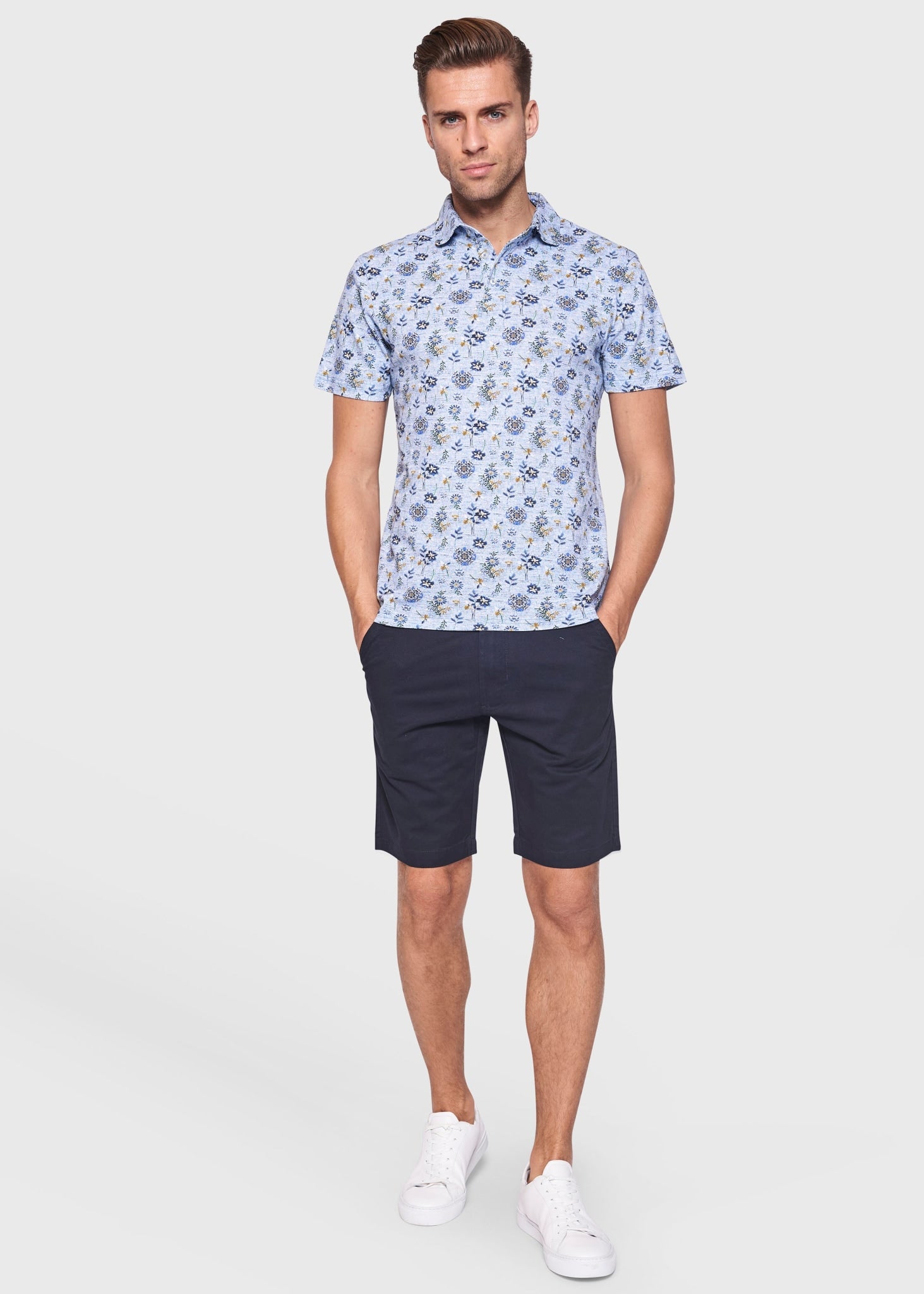 BS Subbu Regular Fit Polo - Light Blue