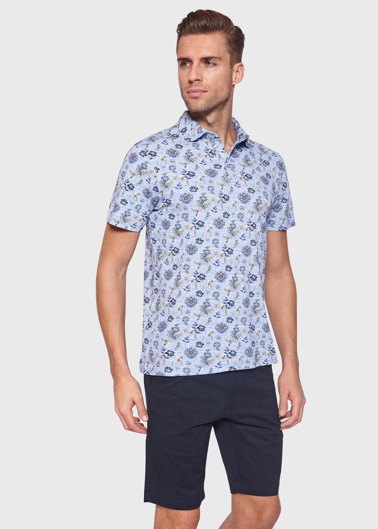 BS Subbu Regular Fit Polo - Light Blue
